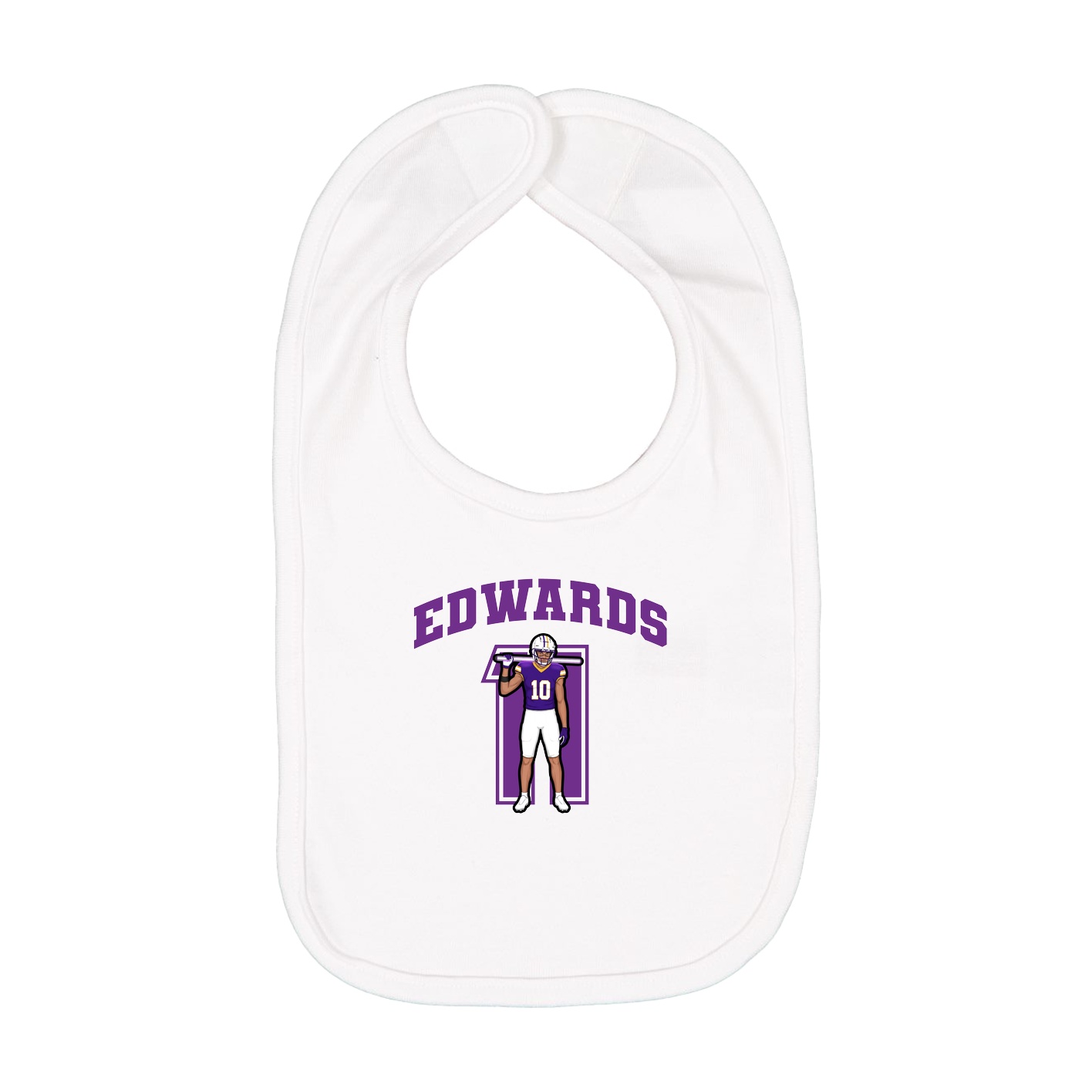 Infant Bib — Number in White