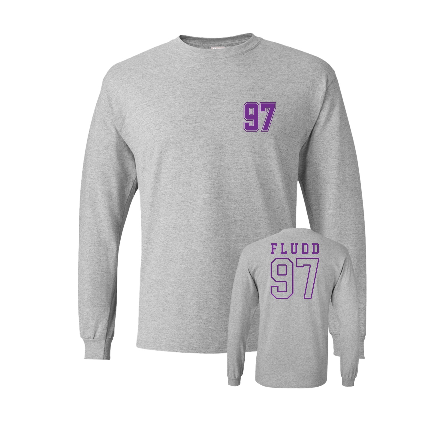 Long Sleeve Tee — Chest Back in Grey