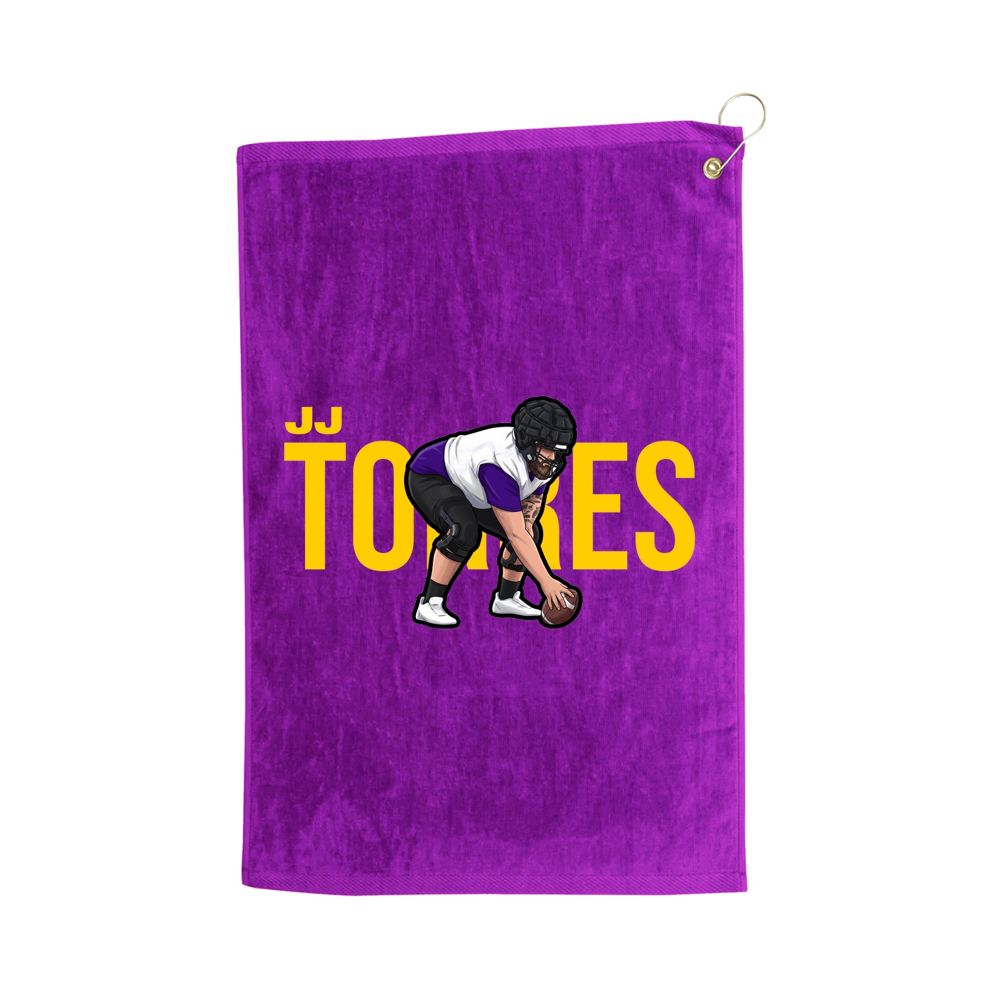 Golf Towel — Player Name in Purple