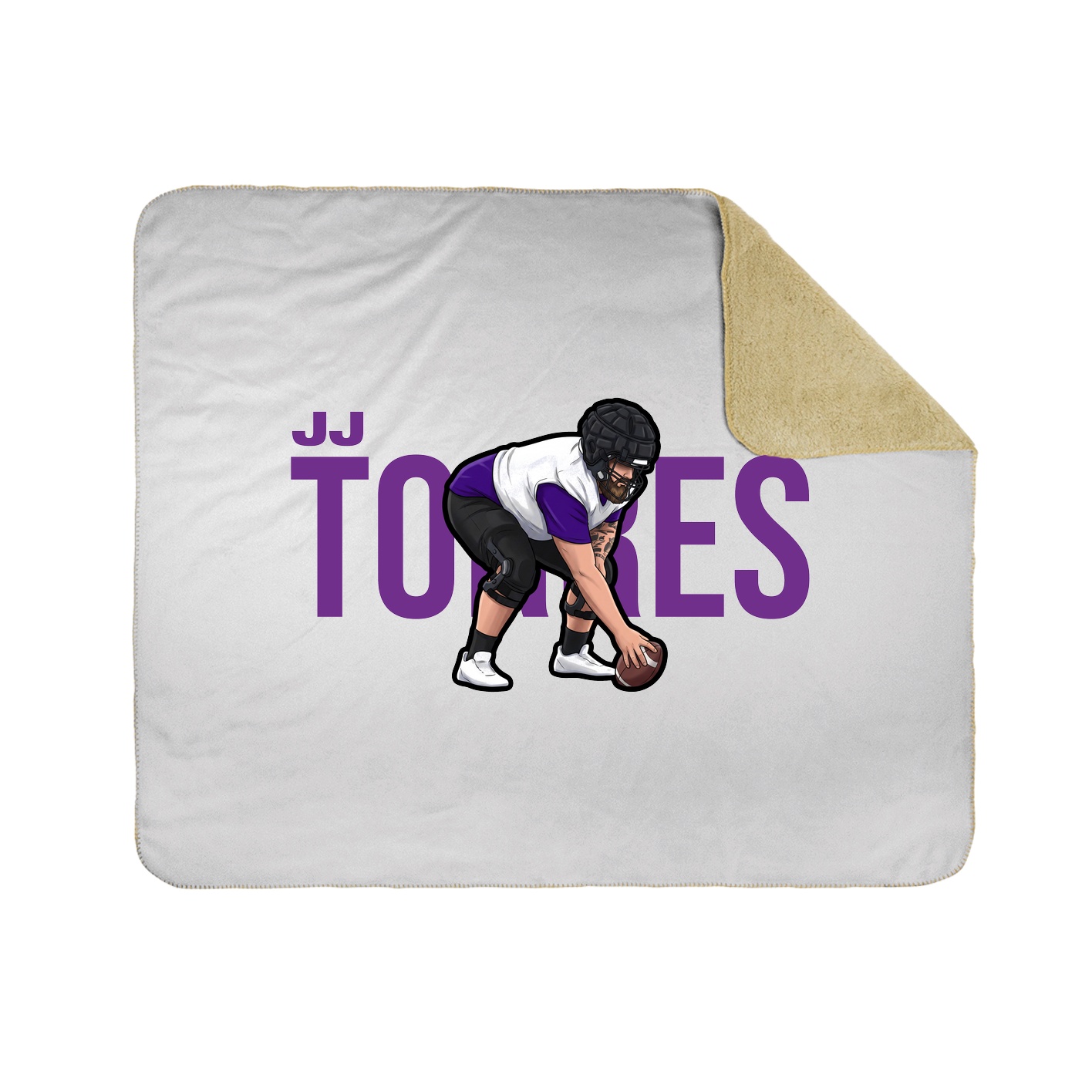 Throw Blanket — Player Name in White