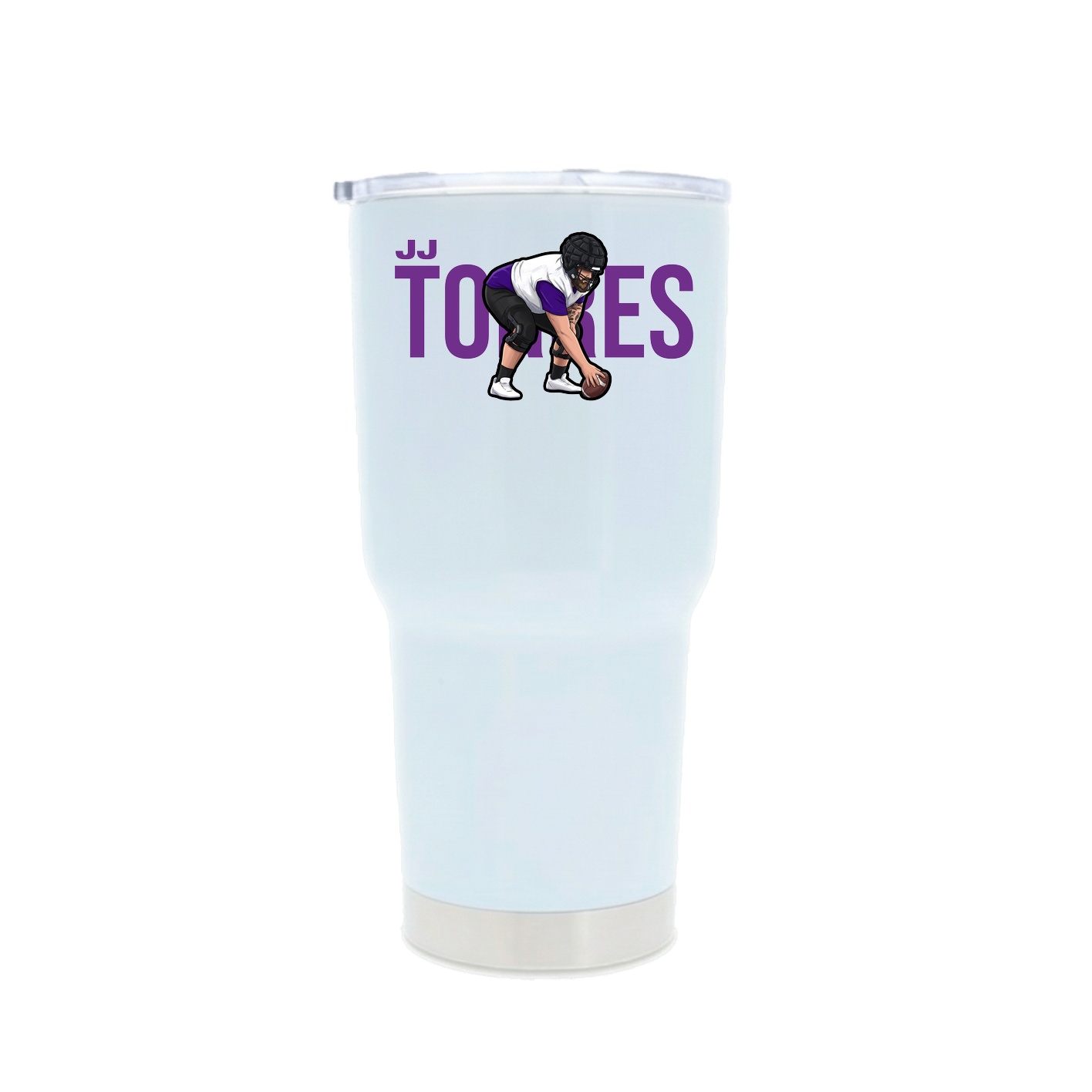 30oz Stainless Steel Tumbler — Player Name in White