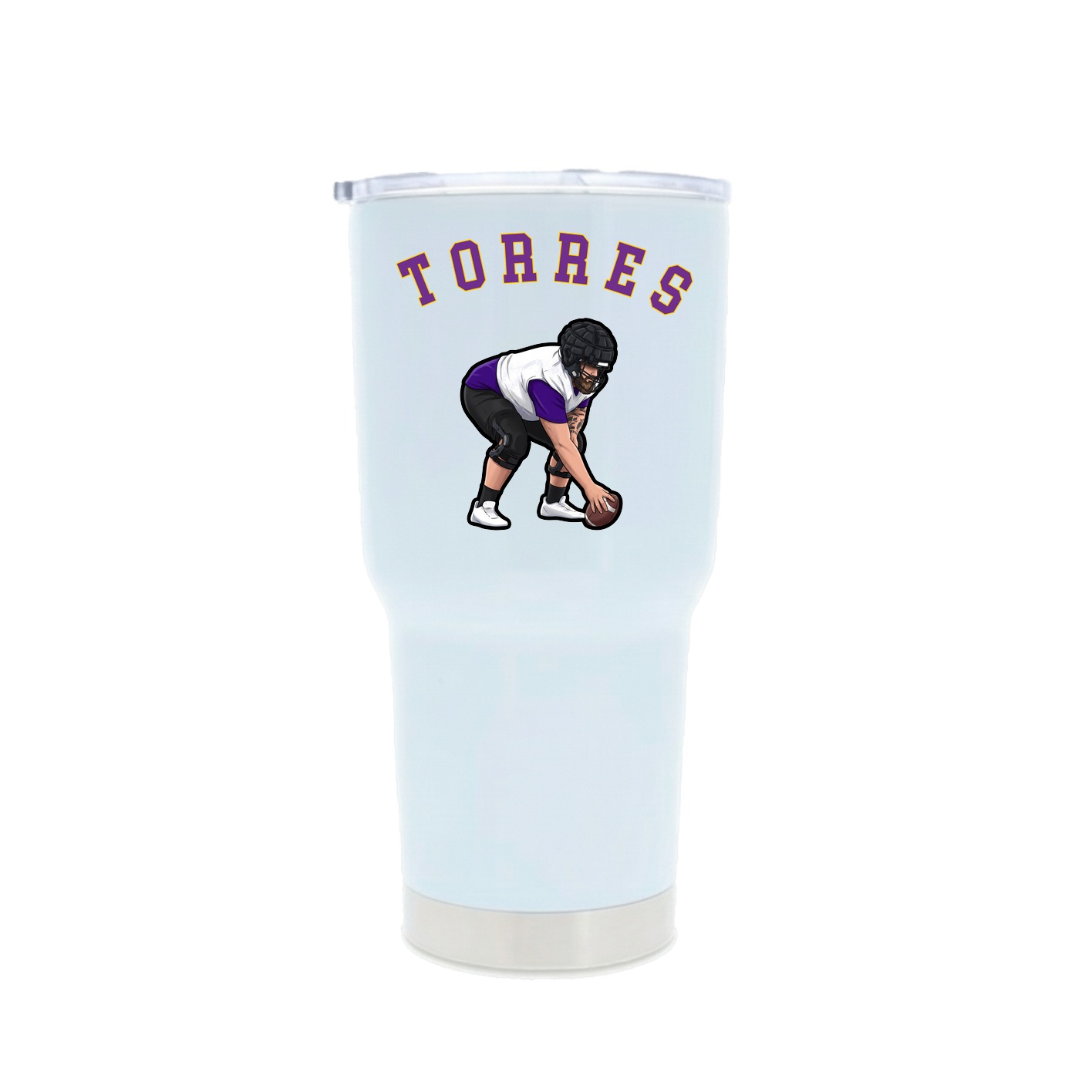 30oz Stainless Steel Tumbler — Shirsey Arch in White