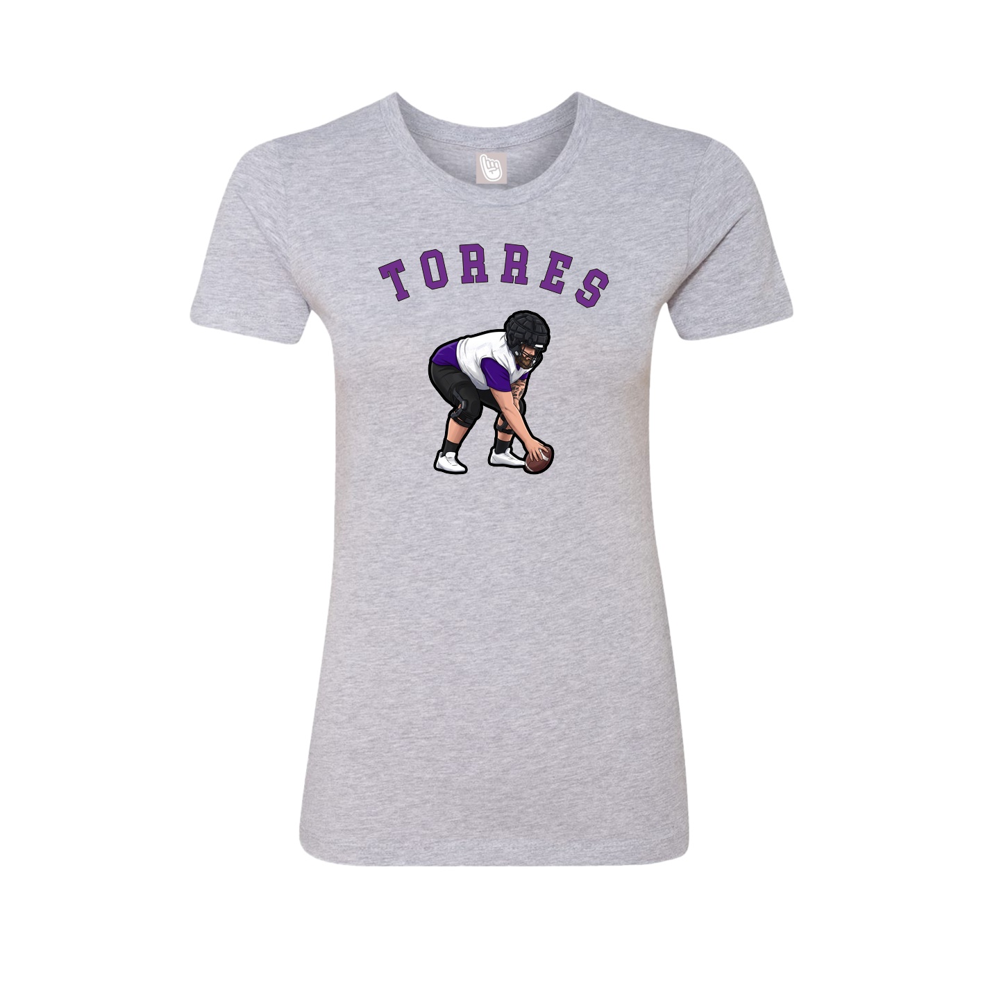 Fitted Women's Tee — Shirsey Arch in Grey