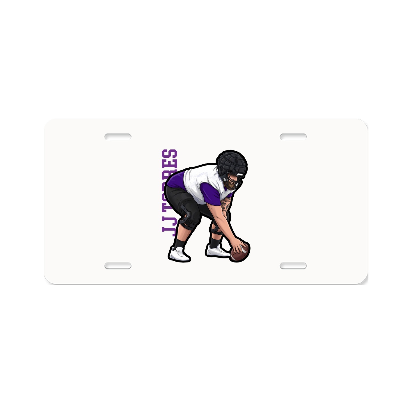 License Plate — Name Vertical in Classic