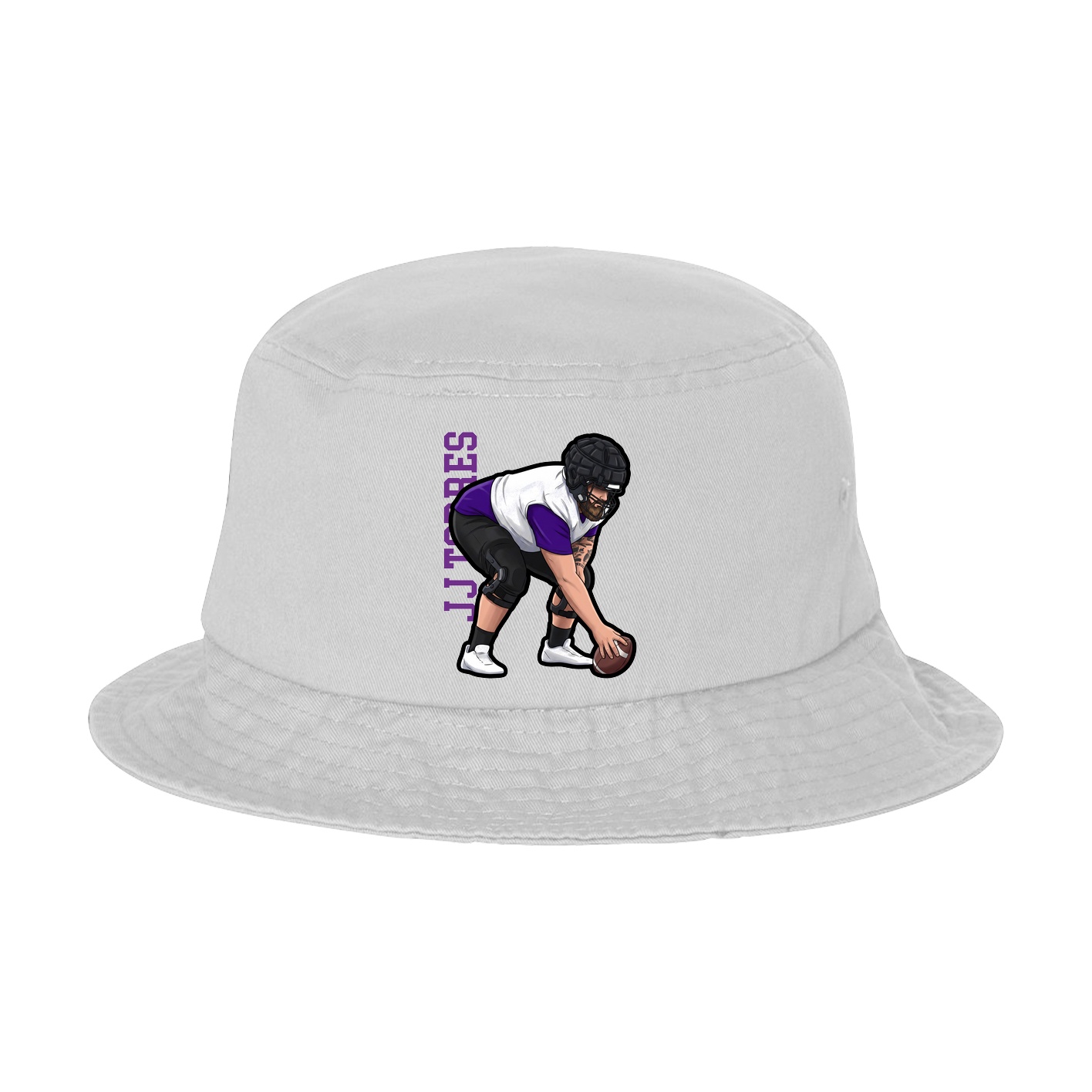 Bucket Cap — Name Vertical in White