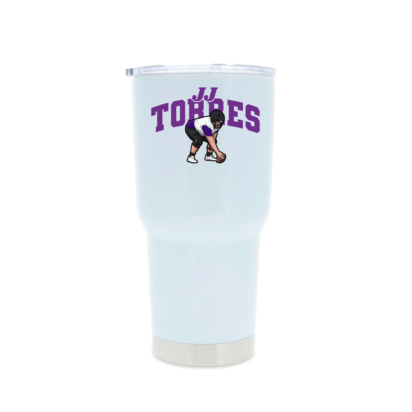 30oz Stainless Steel Tumbler — Signature Arch in White