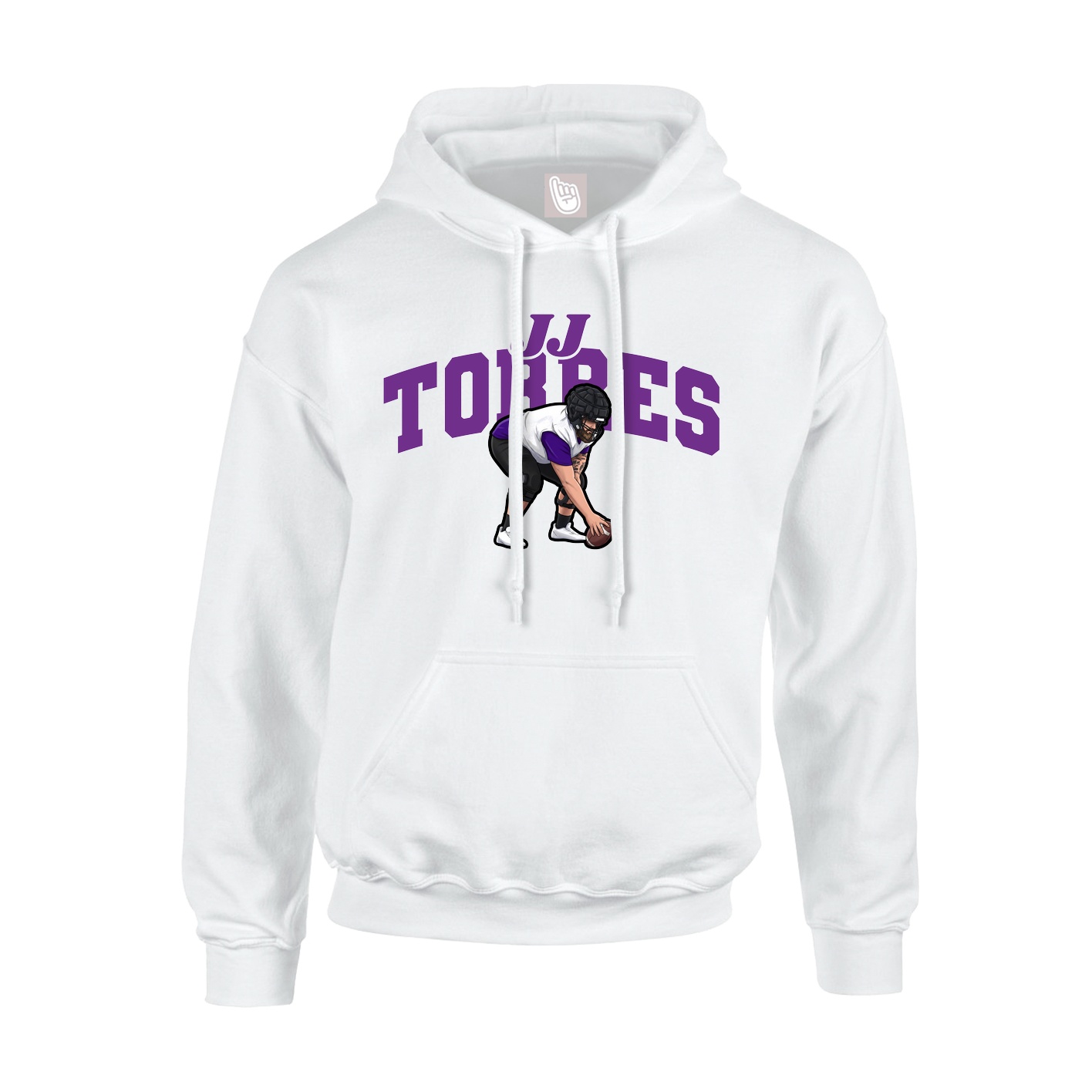 Youth Hoodie — Signature Arch in White
