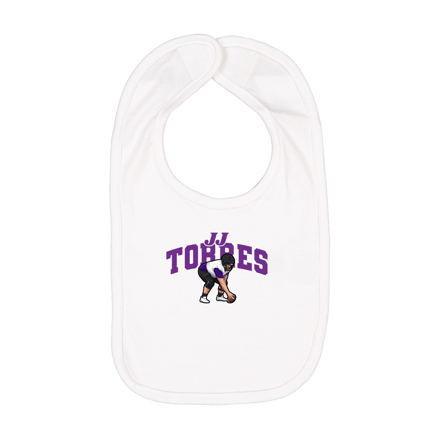 Infant Bib — Signature Arch in White