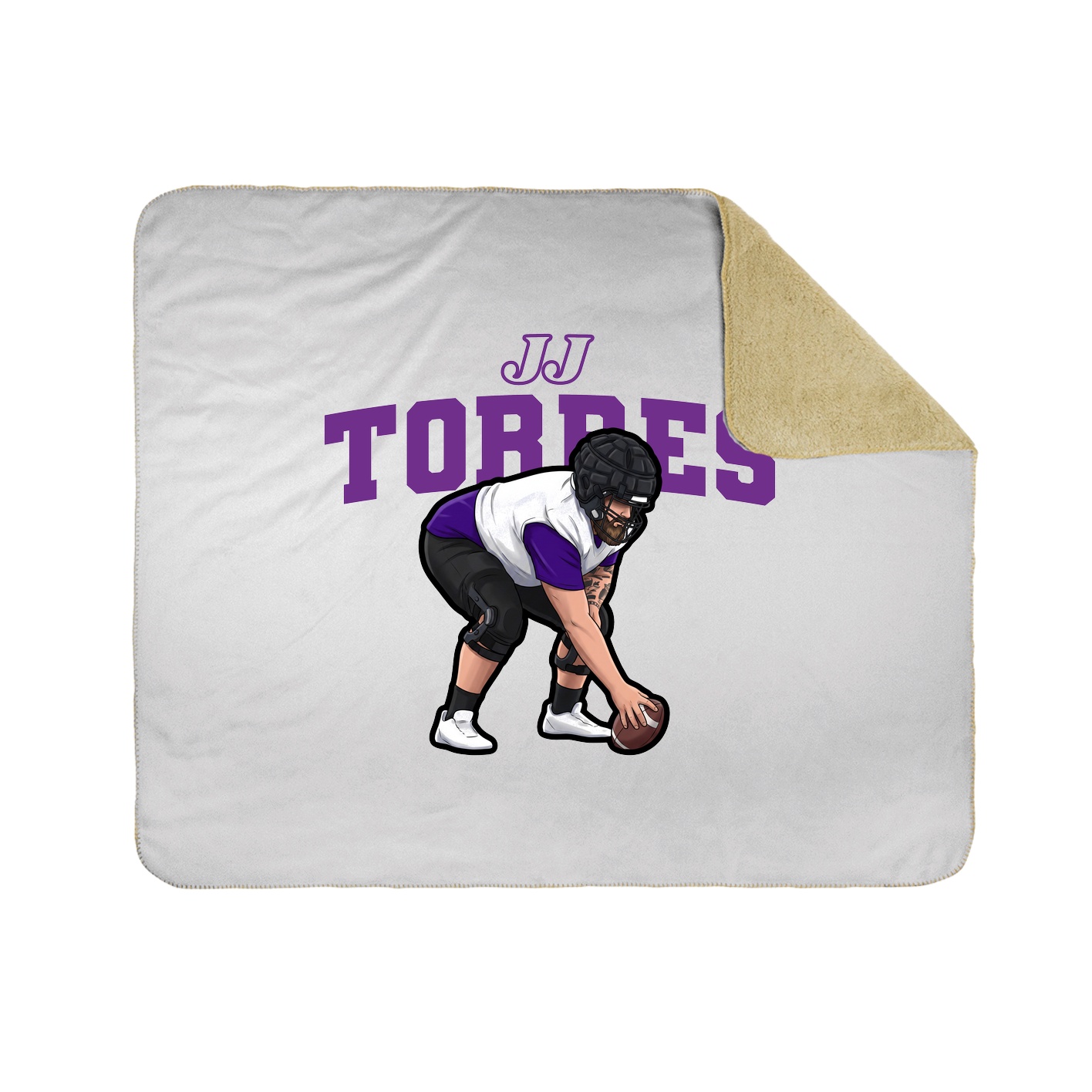 Throw Blanket — Name Arch in White