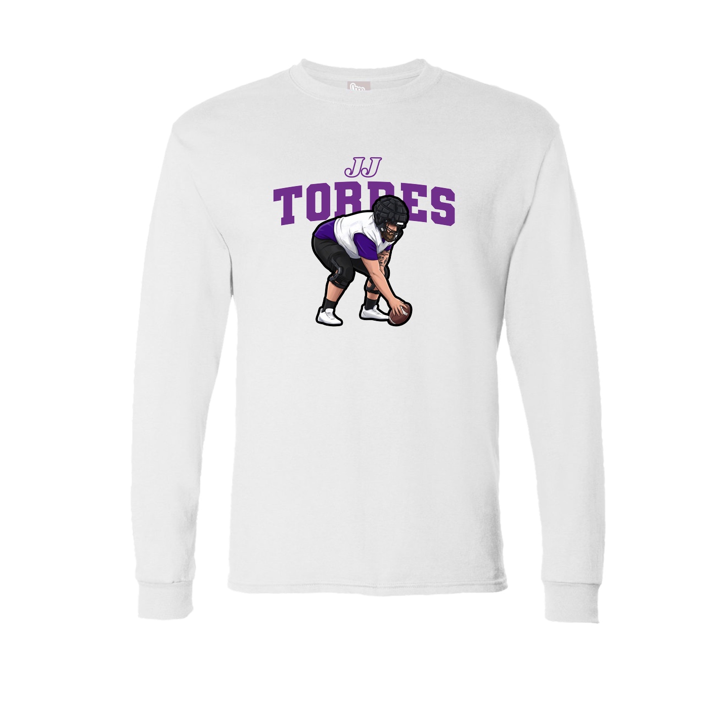 Long Sleeve Tee — Name Arch in White