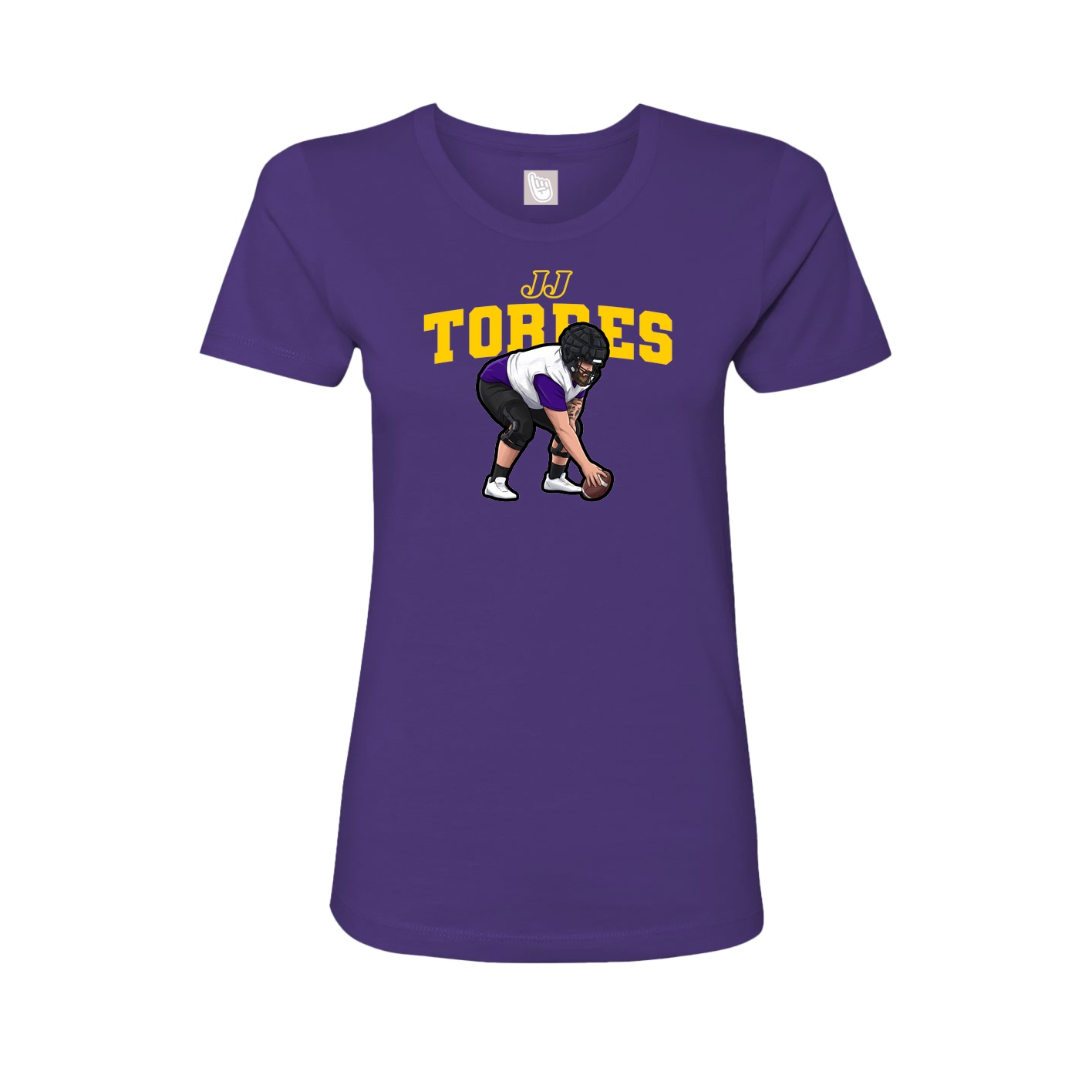 Fitted Women's Tee — Name Arch in Purple