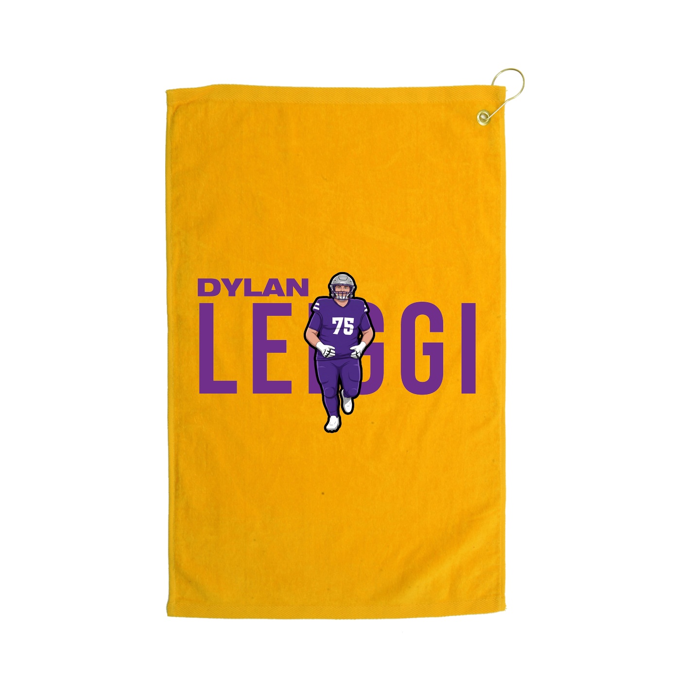 Golf Towel — Player Name in Gold