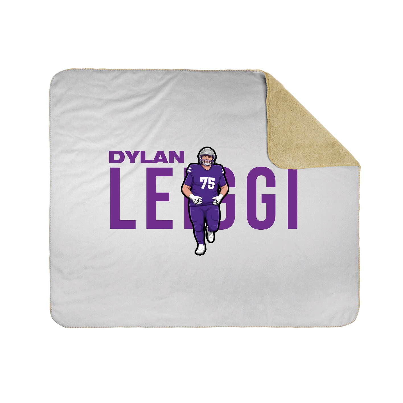 Throw Blanket — Player Name in White