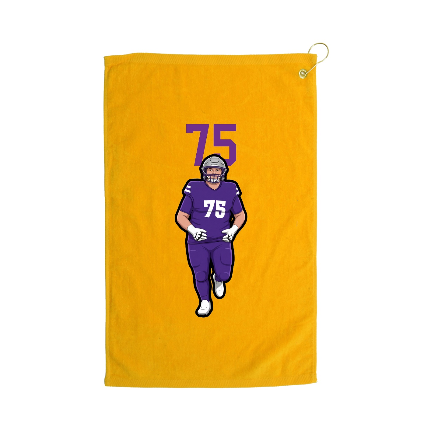 Golf Towel — Number Top in Gold