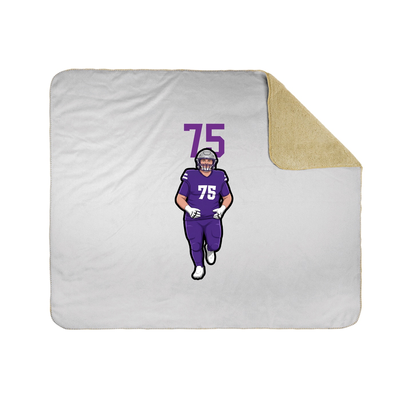 Throw Blanket — Number Top in White