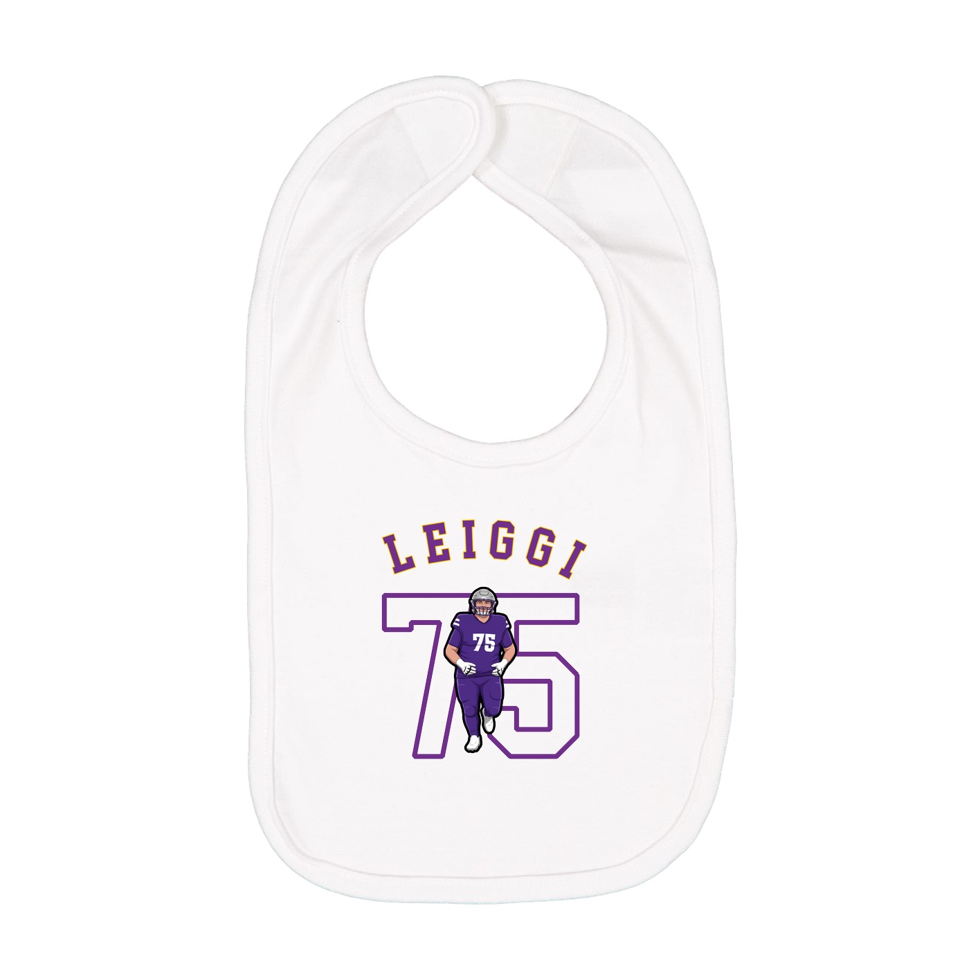 Infant Bib — Shirsey Arch in White