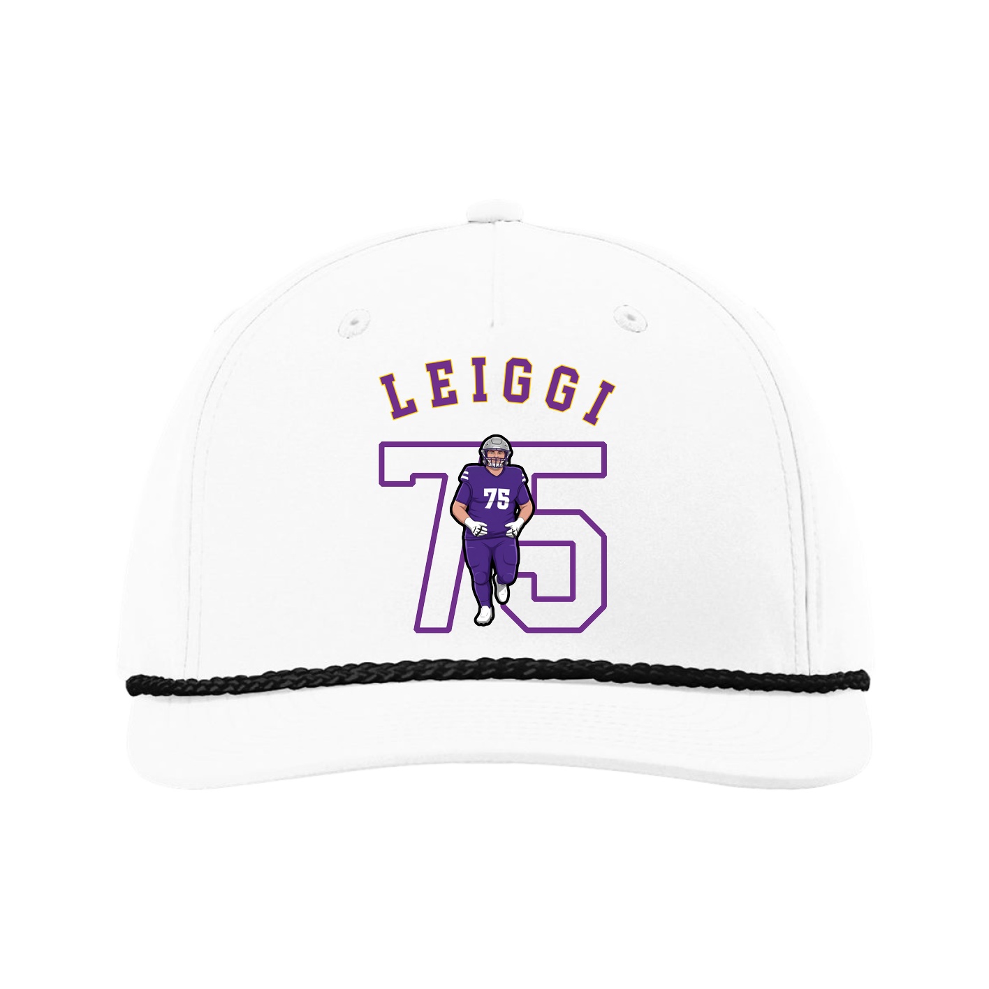Five-Panel Classic Rope Cap — Shirsey Arch in White
