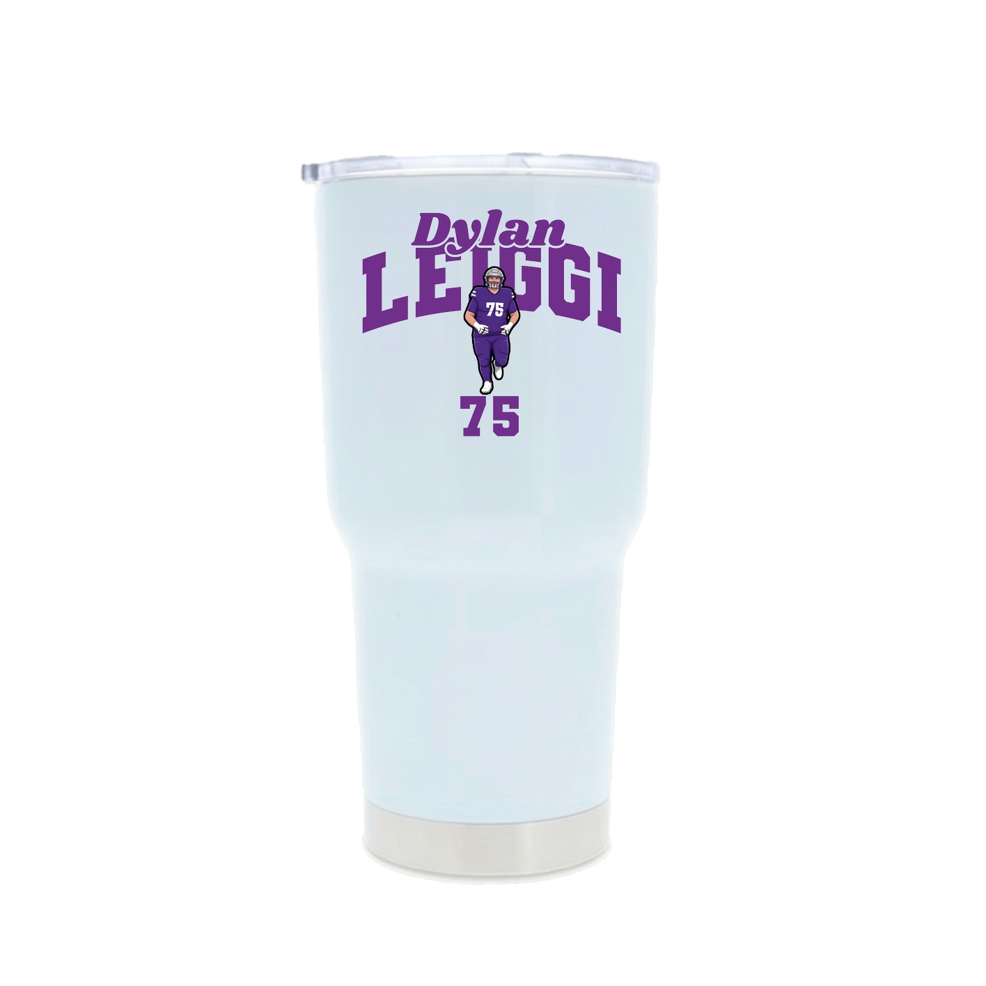 30oz Stainless Steel Tumbler — Signature Arch in White