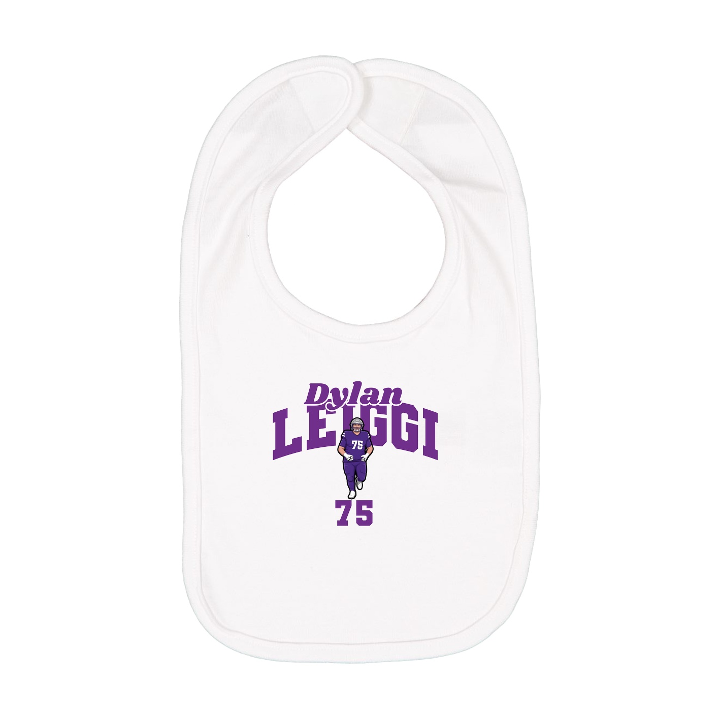 Infant Bib — Signature Arch in White