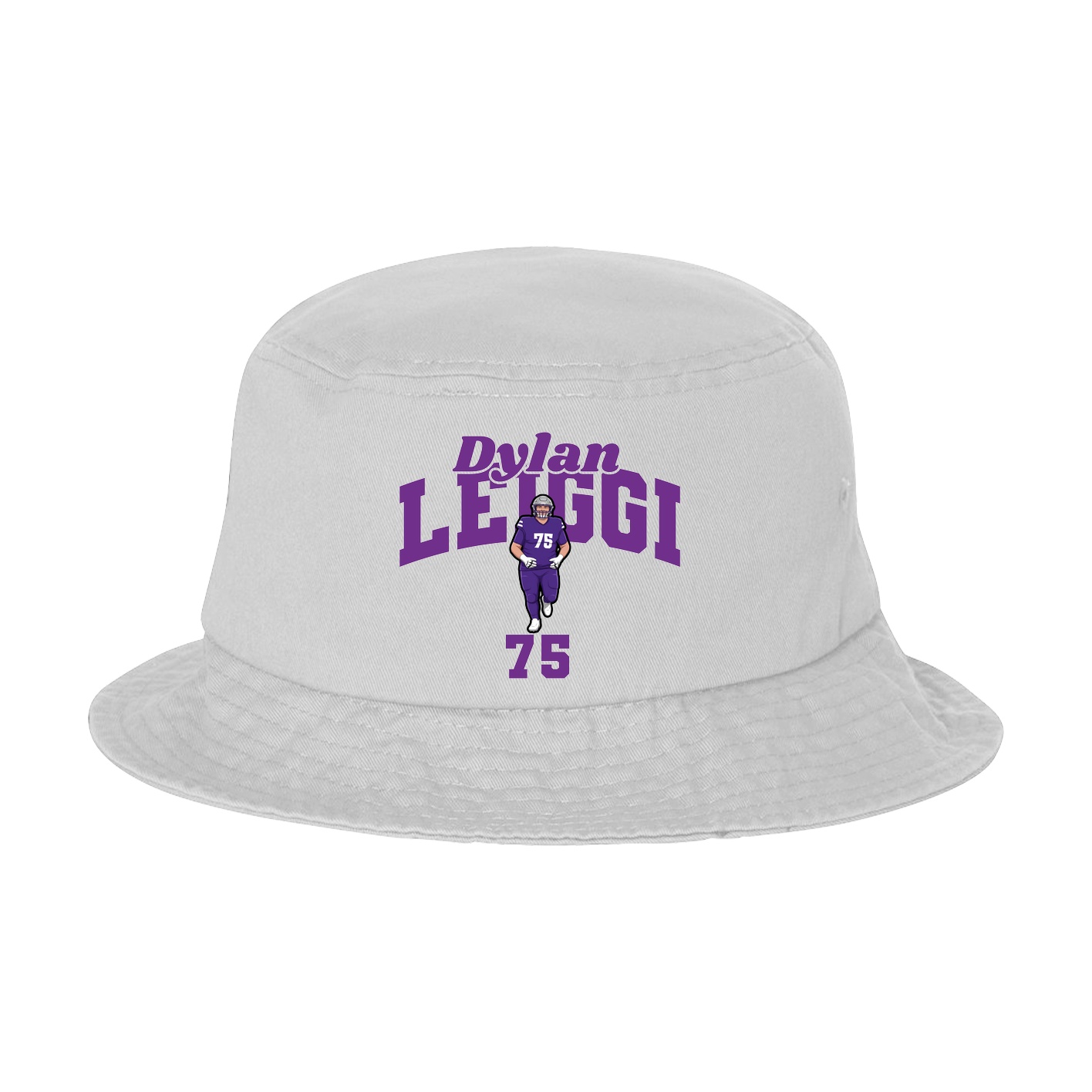 Bucket Cap — Signature Arch in White