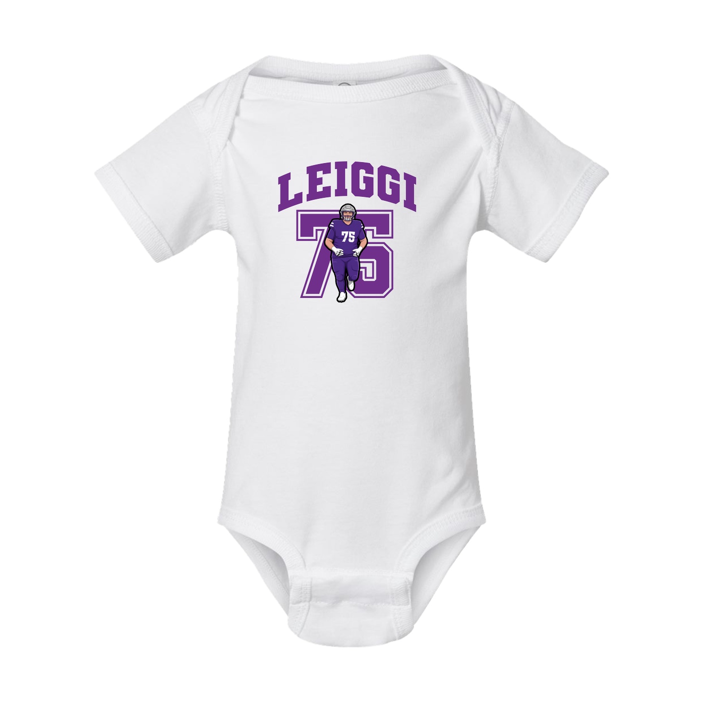 Baby Onesie — Number in White