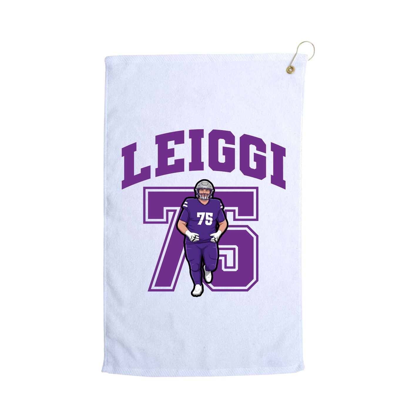 Golf Towel — Number in White