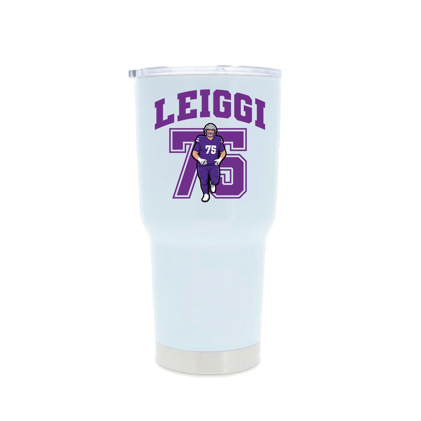 30oz Stainless Steel Tumbler — Number in White