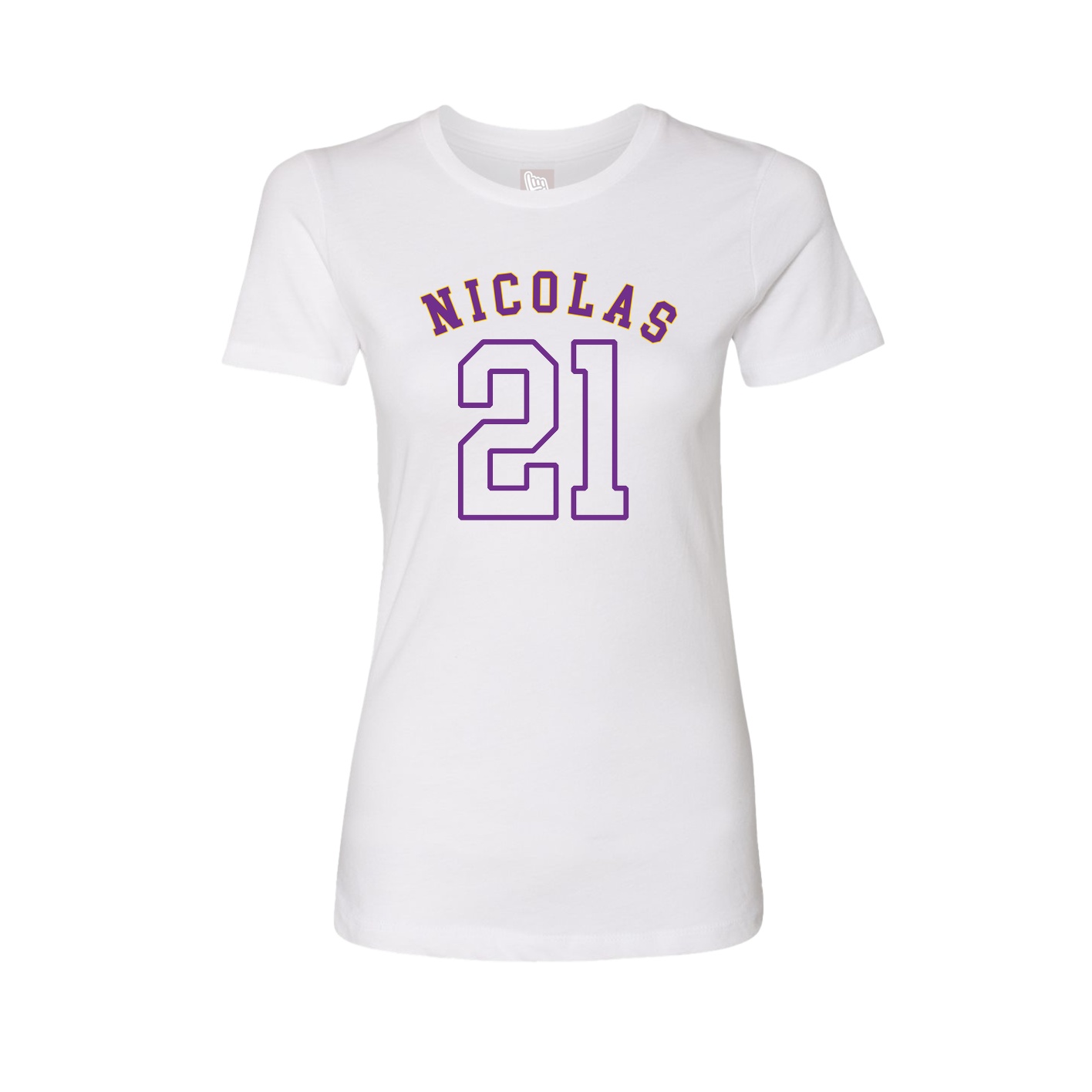 Fitted Women's Tee — Shirsey Arch in White