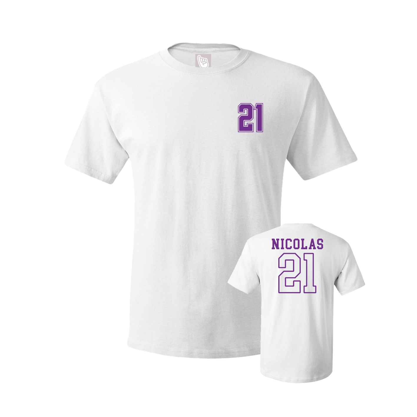 Youth Tee — Chest Back in White