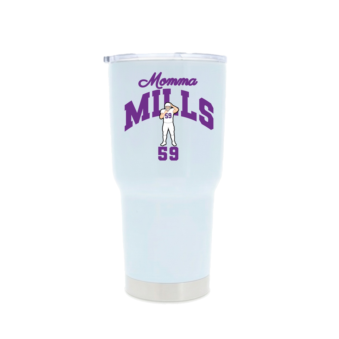 30oz Stainless Steel Tumbler — Mothers Day Arch in White
