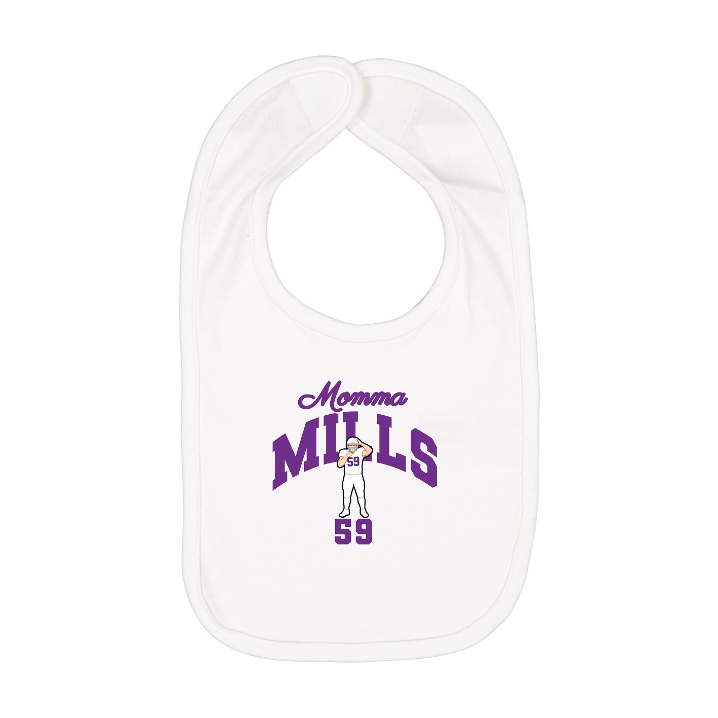 Infant Bib — Mothers Day Arch in White
