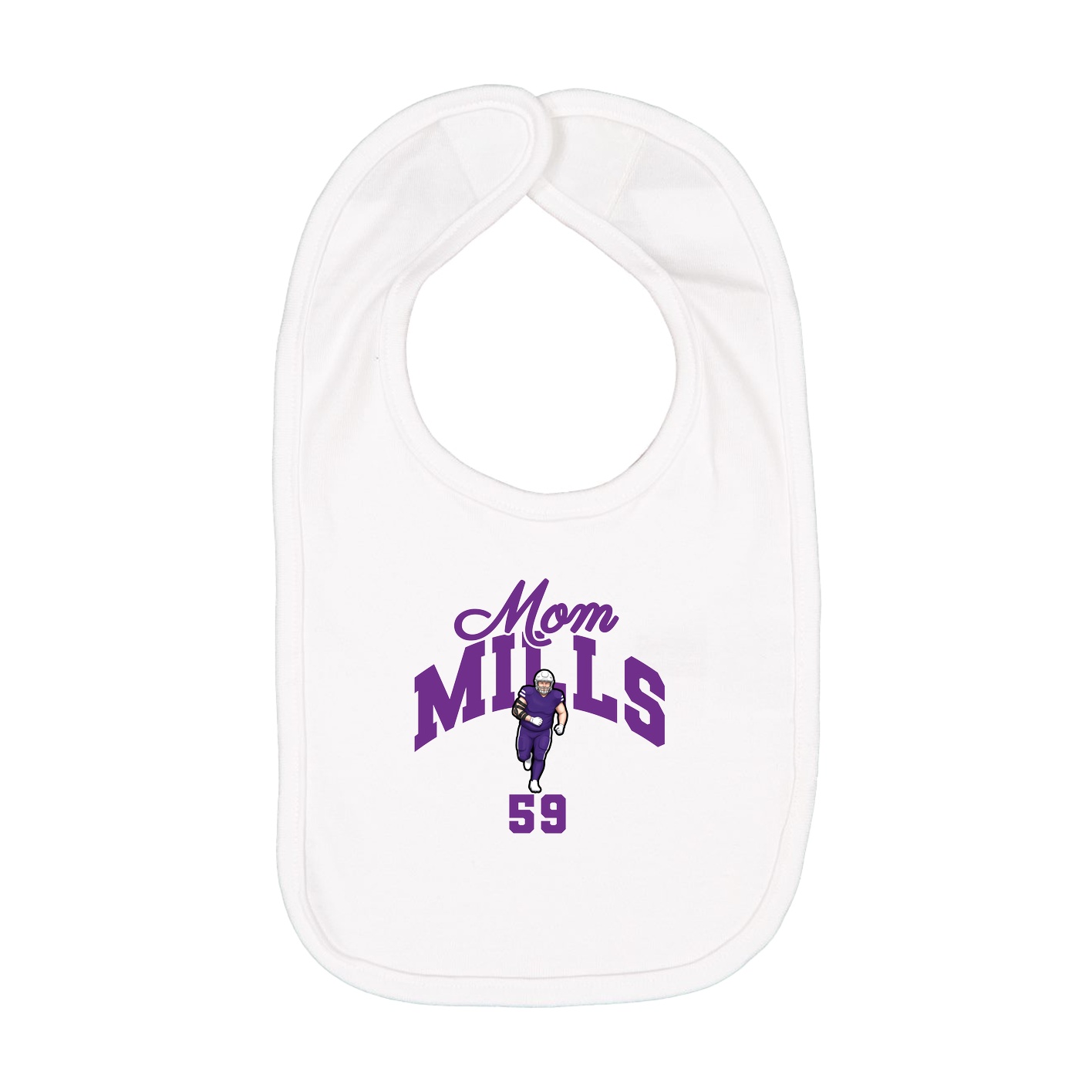 Infant Bib — Mothers Day Arch in White