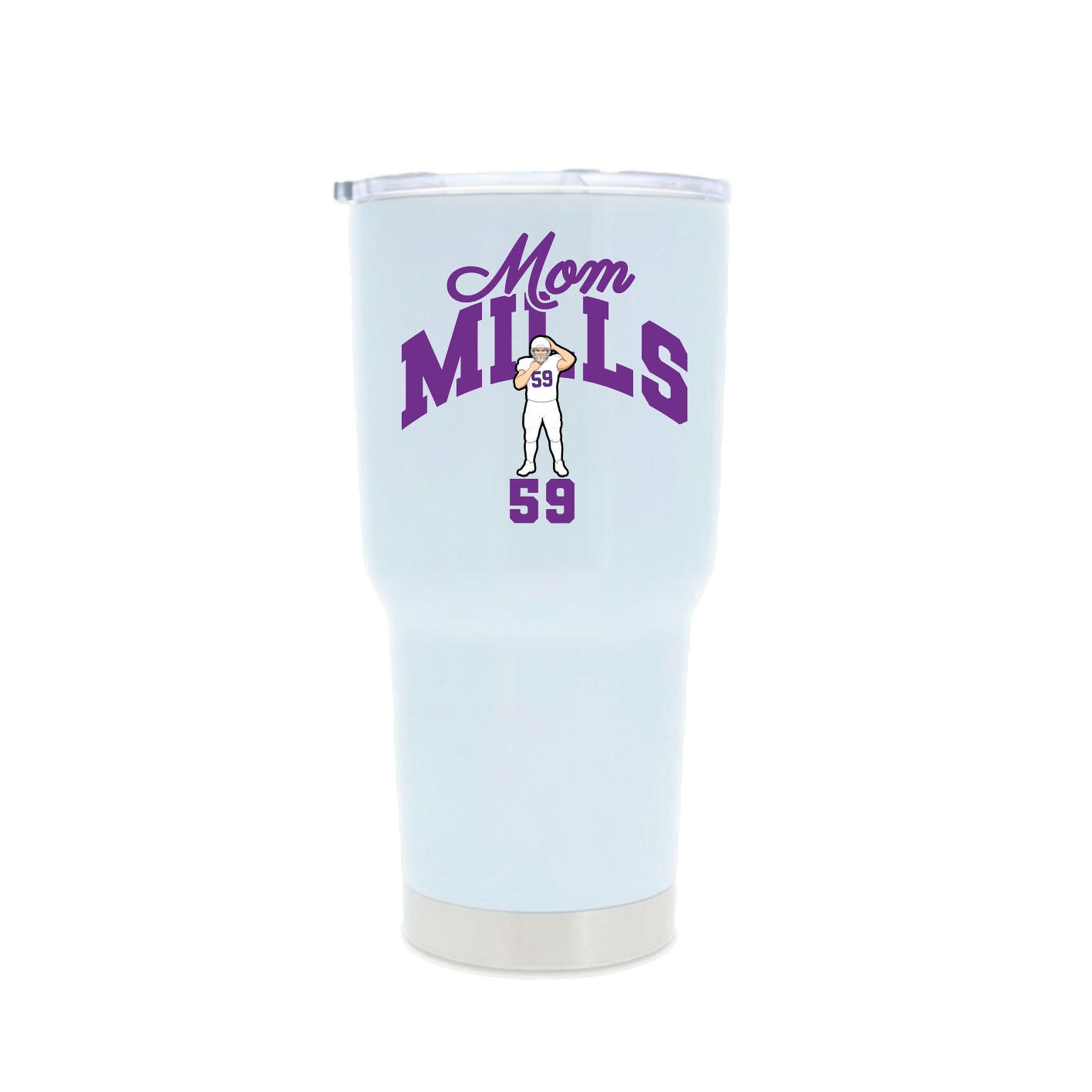 30oz Stainless Steel Tumbler — Mothers Day Arch in White