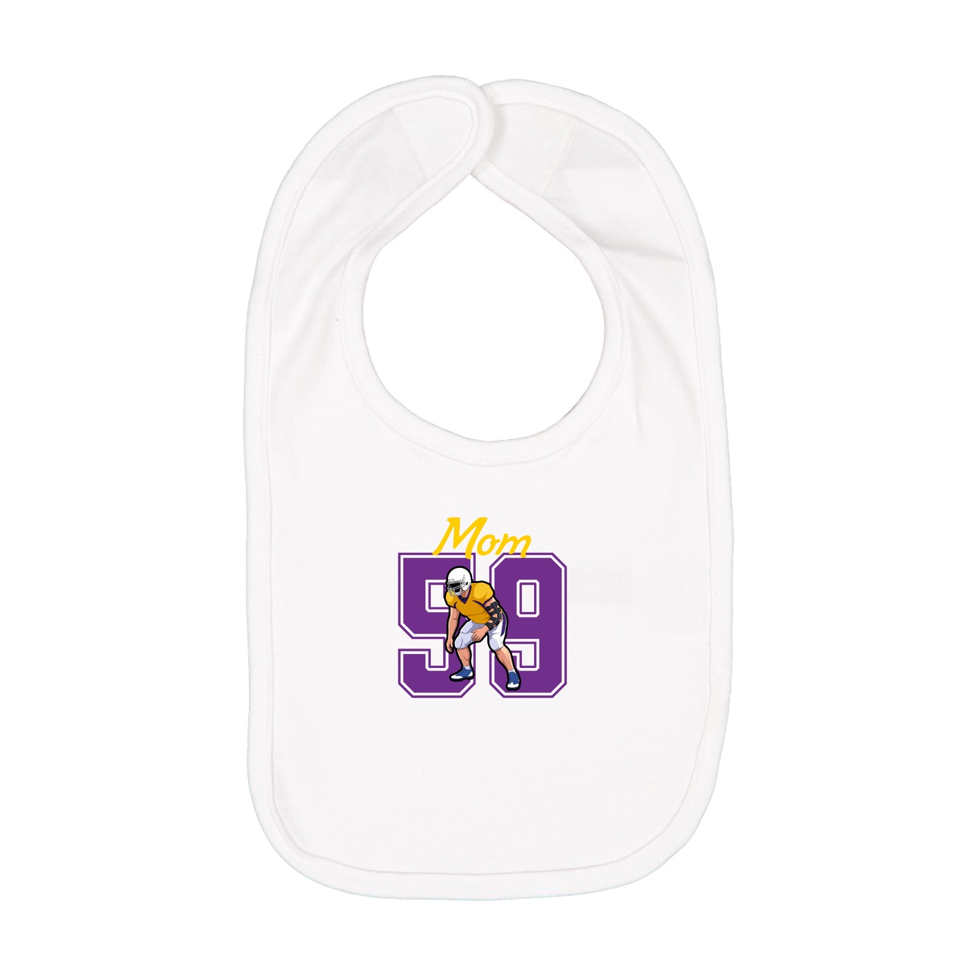 Infant Bib — Mothers Day Shirsey in White