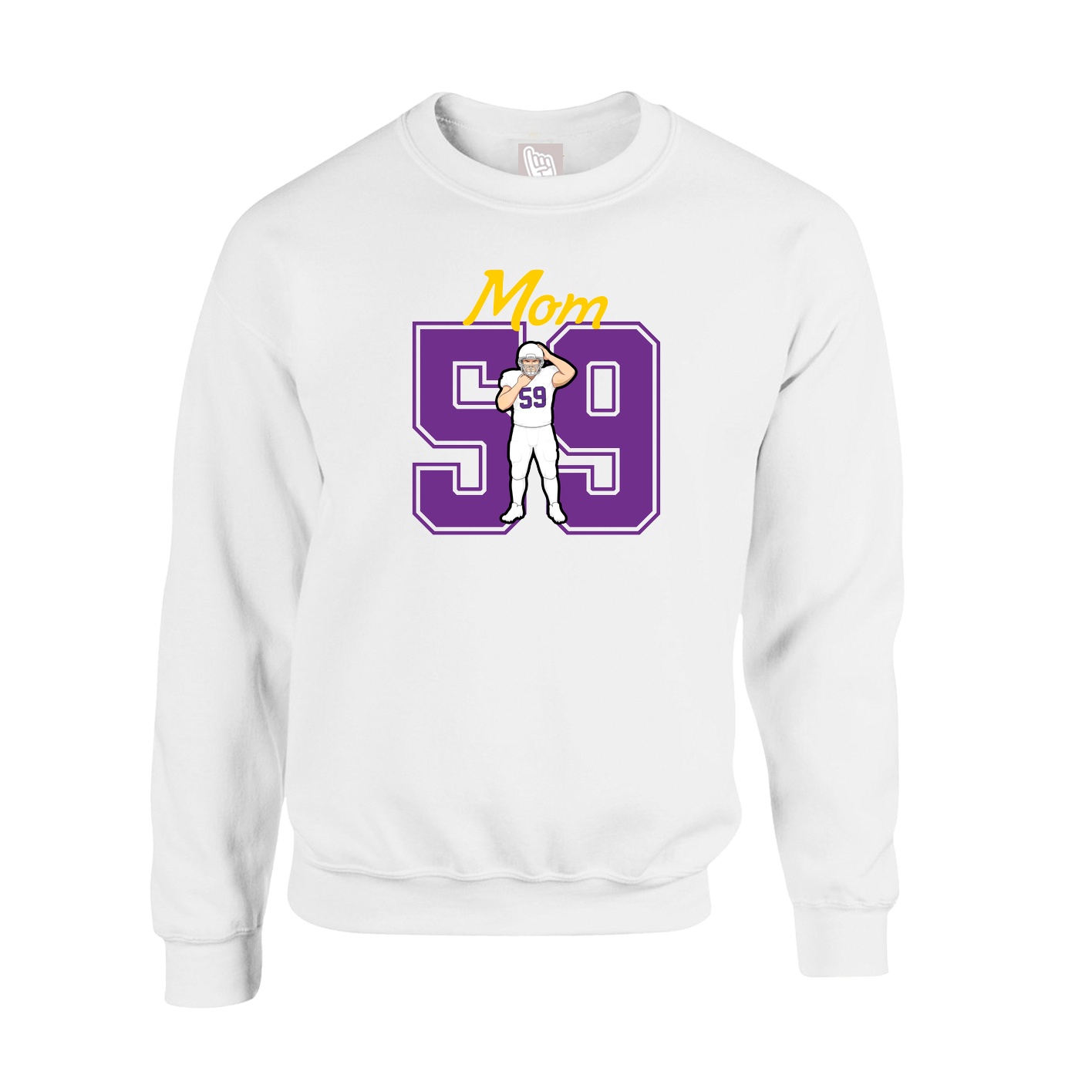 Fleece Crew — Mothers Day Shirsey in White