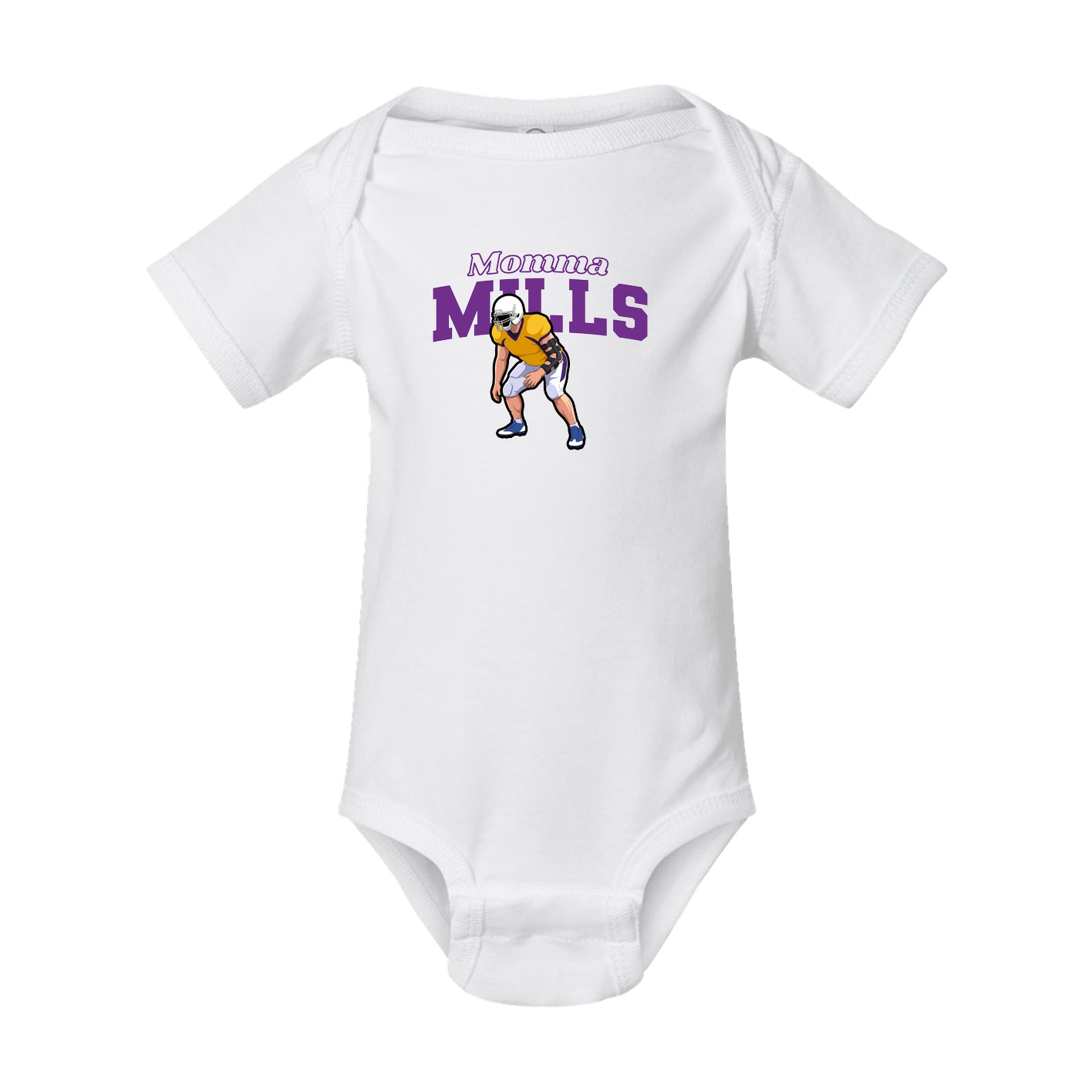 Baby Onesie — Mothers Day Block in White