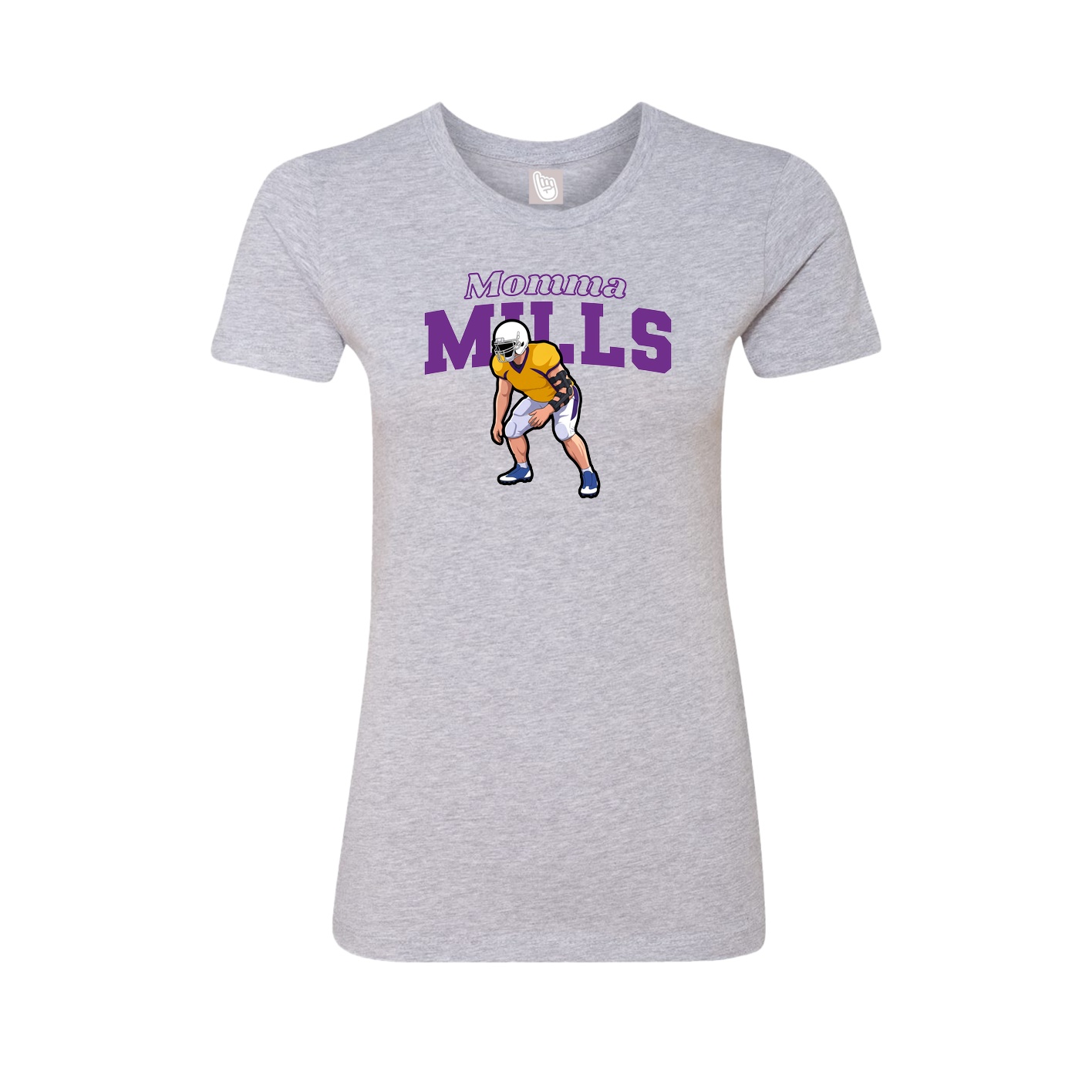 Womens Tee — Mothers Day Block in Grey