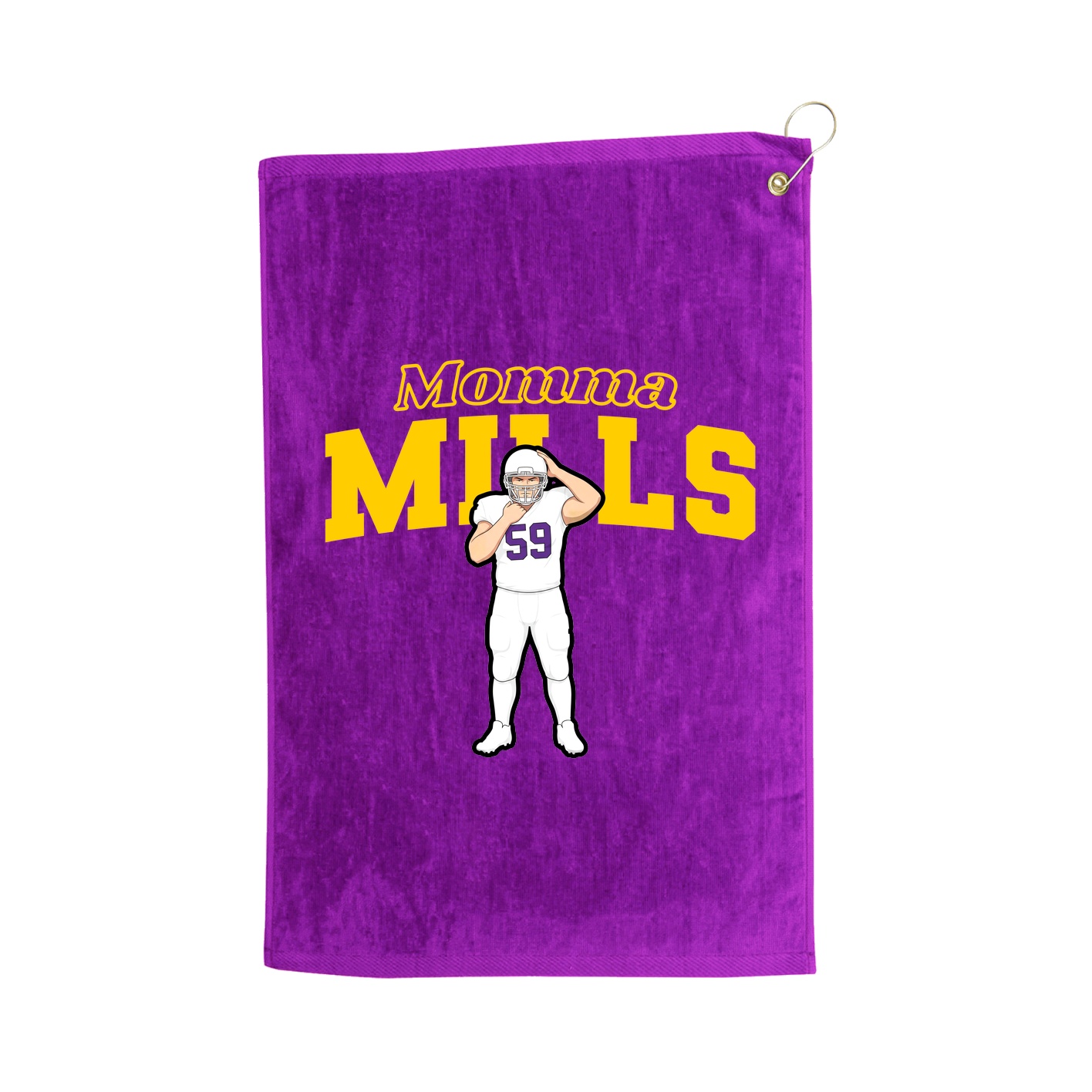 Golf Towel — Mothers Day Block in Purple