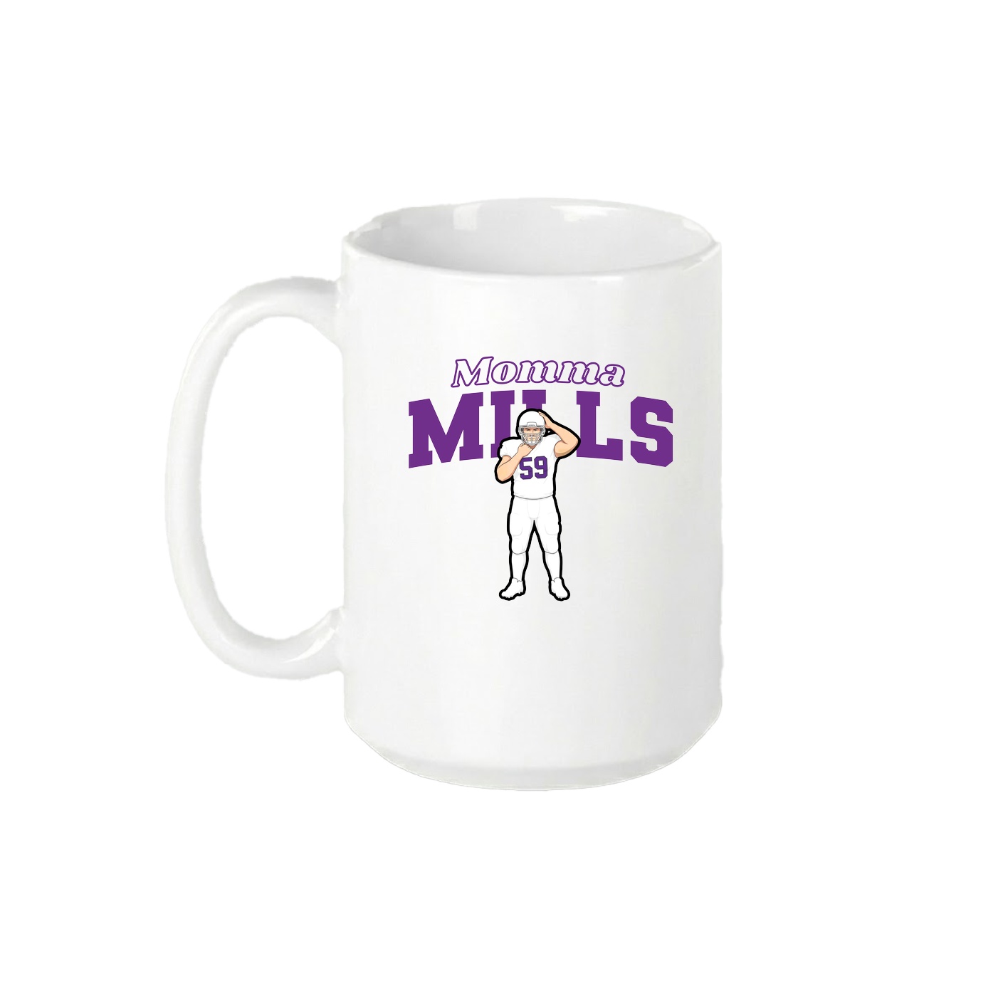 15oz Coffee Mug — Mothers Day Block in White