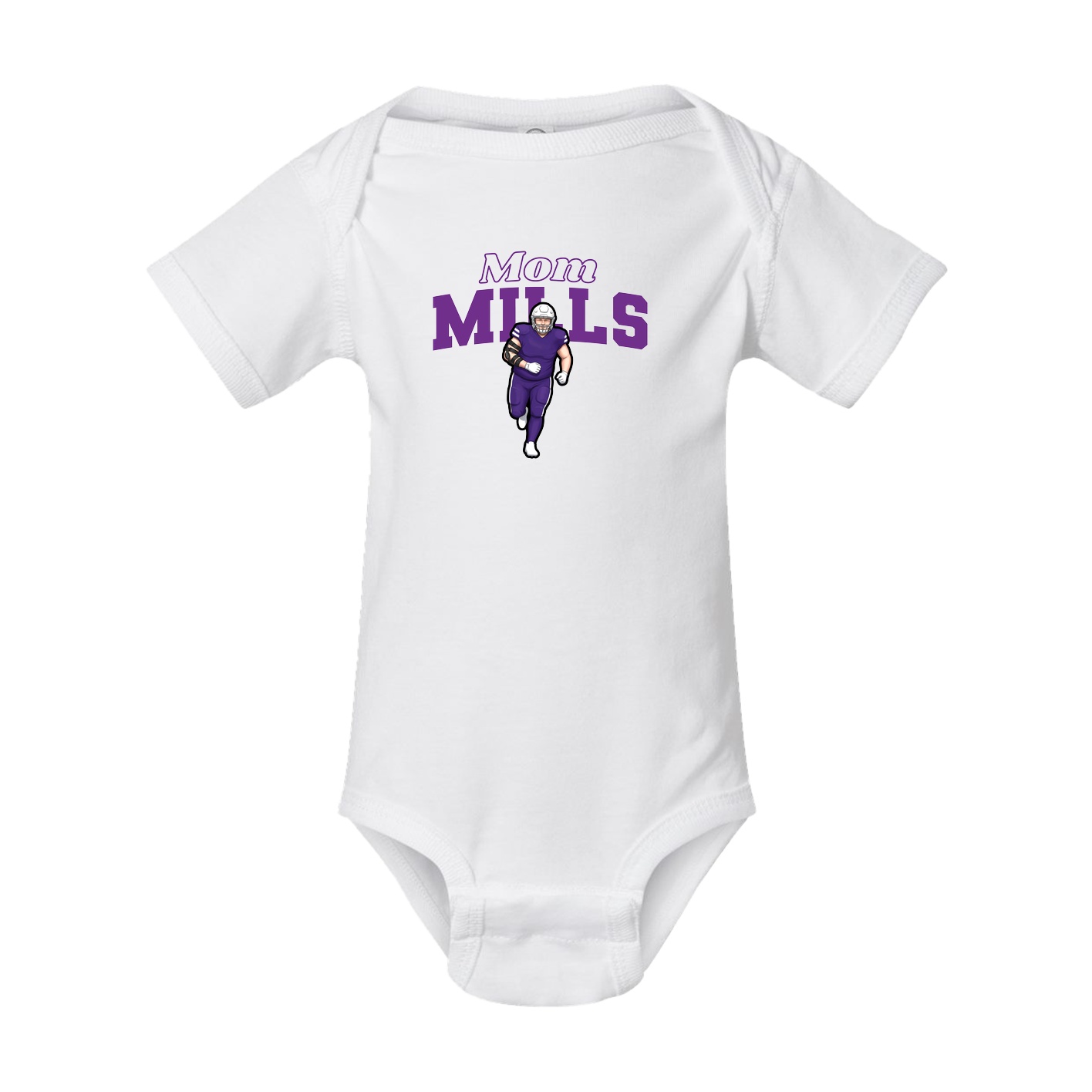 Baby Onesie — Mothers Day Block in White