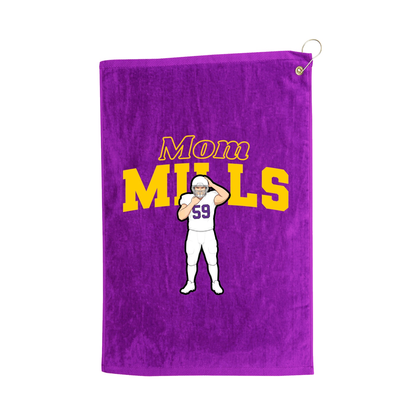 Golf Towel — Mothers Day Block in Purple