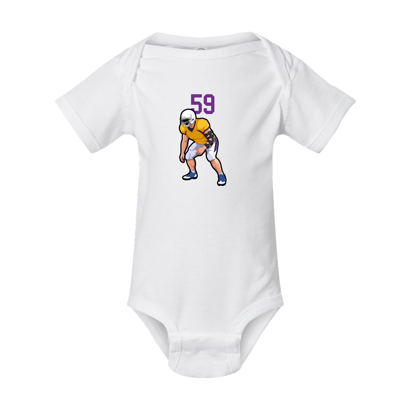 Baby Onesie — Number Top in White
