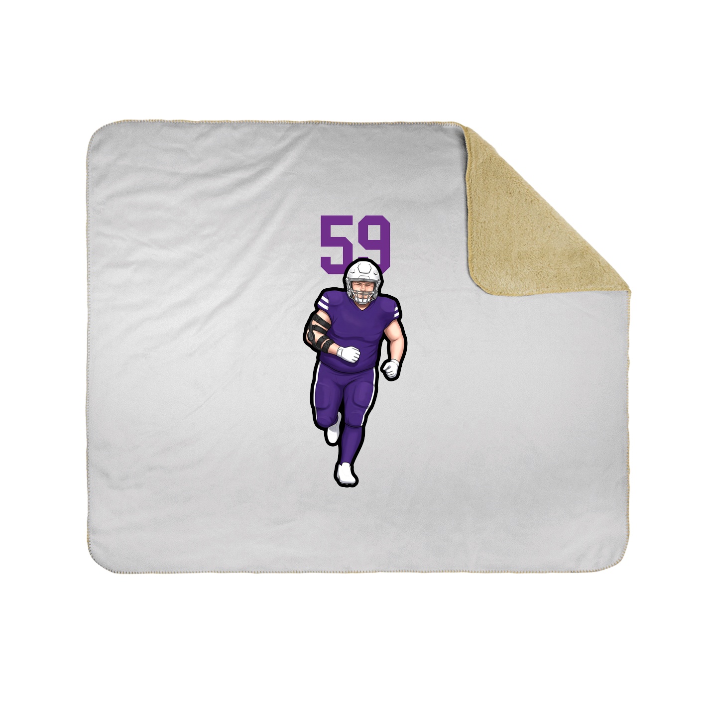 Throw Blanket — Number Top in White
