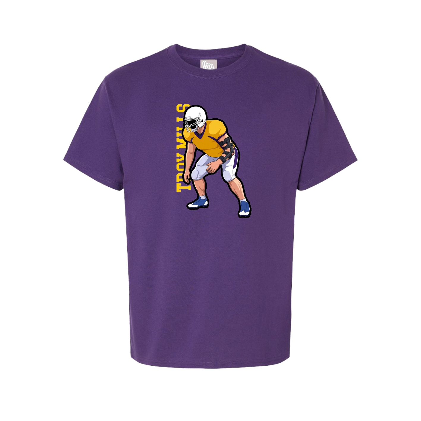 Tee — Name Vertical in Purple