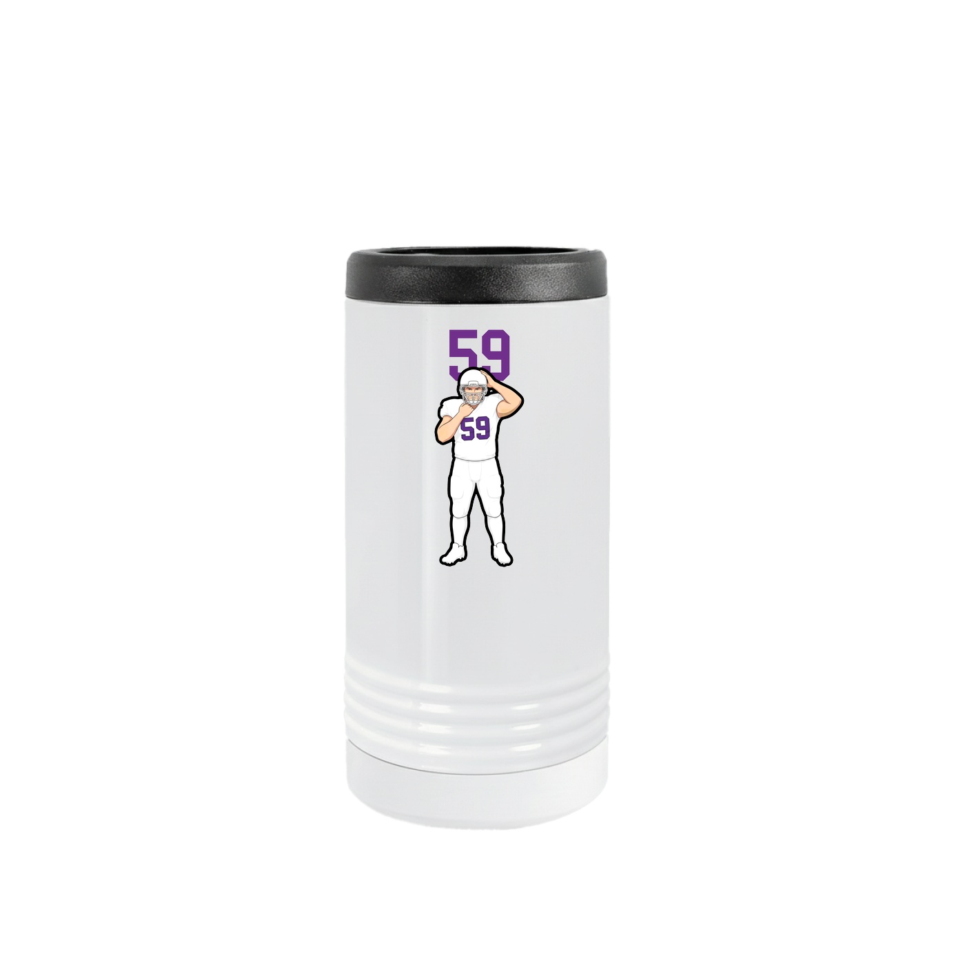 Slim Beverage Holder — Number Top in White