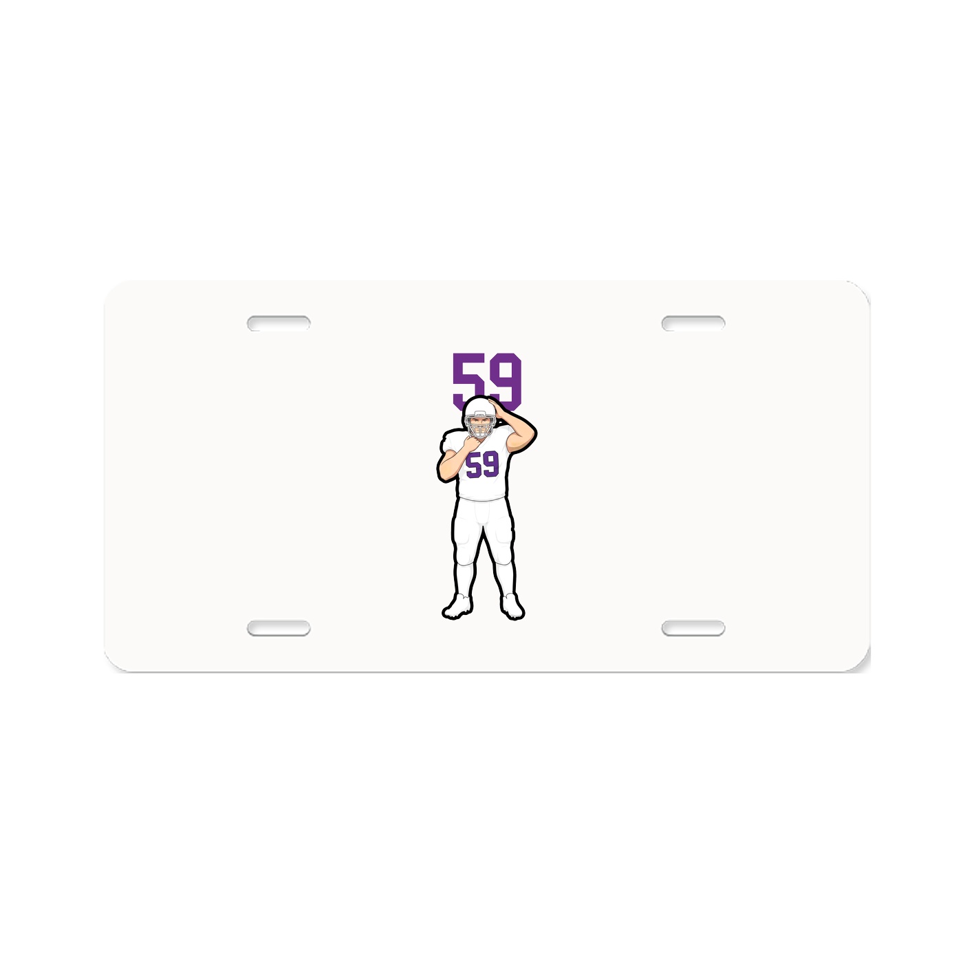 License Plate — Number Top in Classic