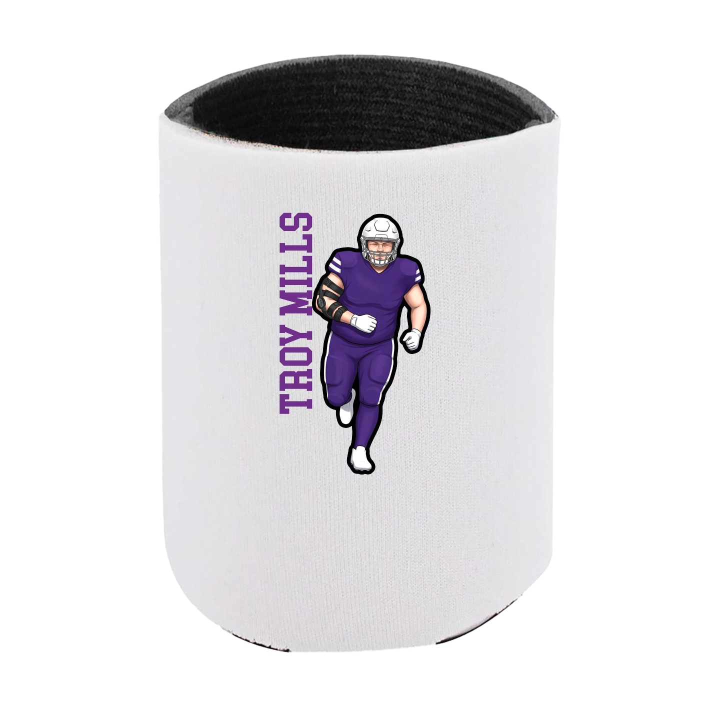 Can Holder — Name Vertical in White