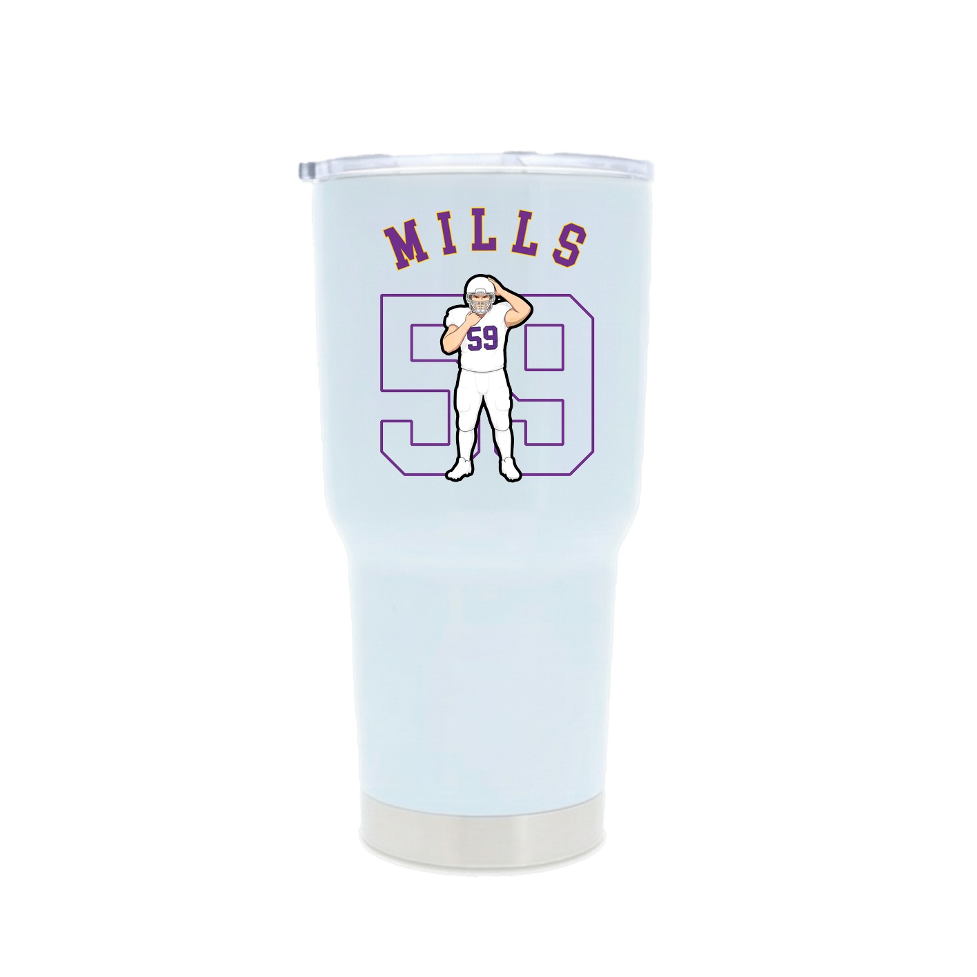 30oz Stainless Steel Tumbler — Shirsey Arch in White