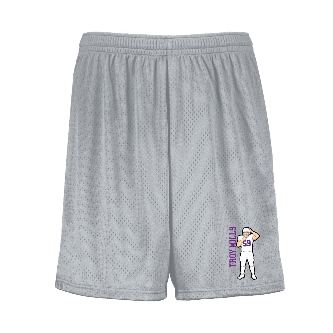 Shorts — Name Vertical in Silver