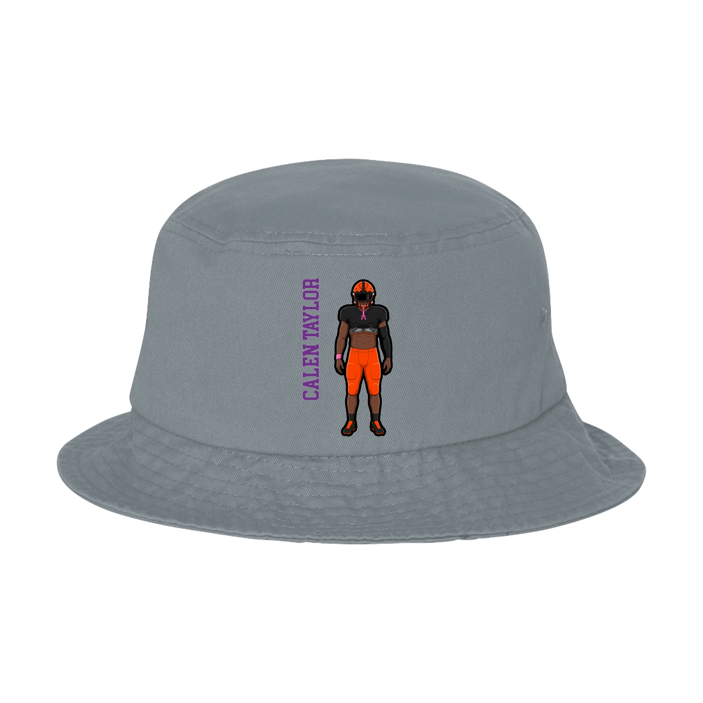 Bucket Cap — Name Vertical in Grey